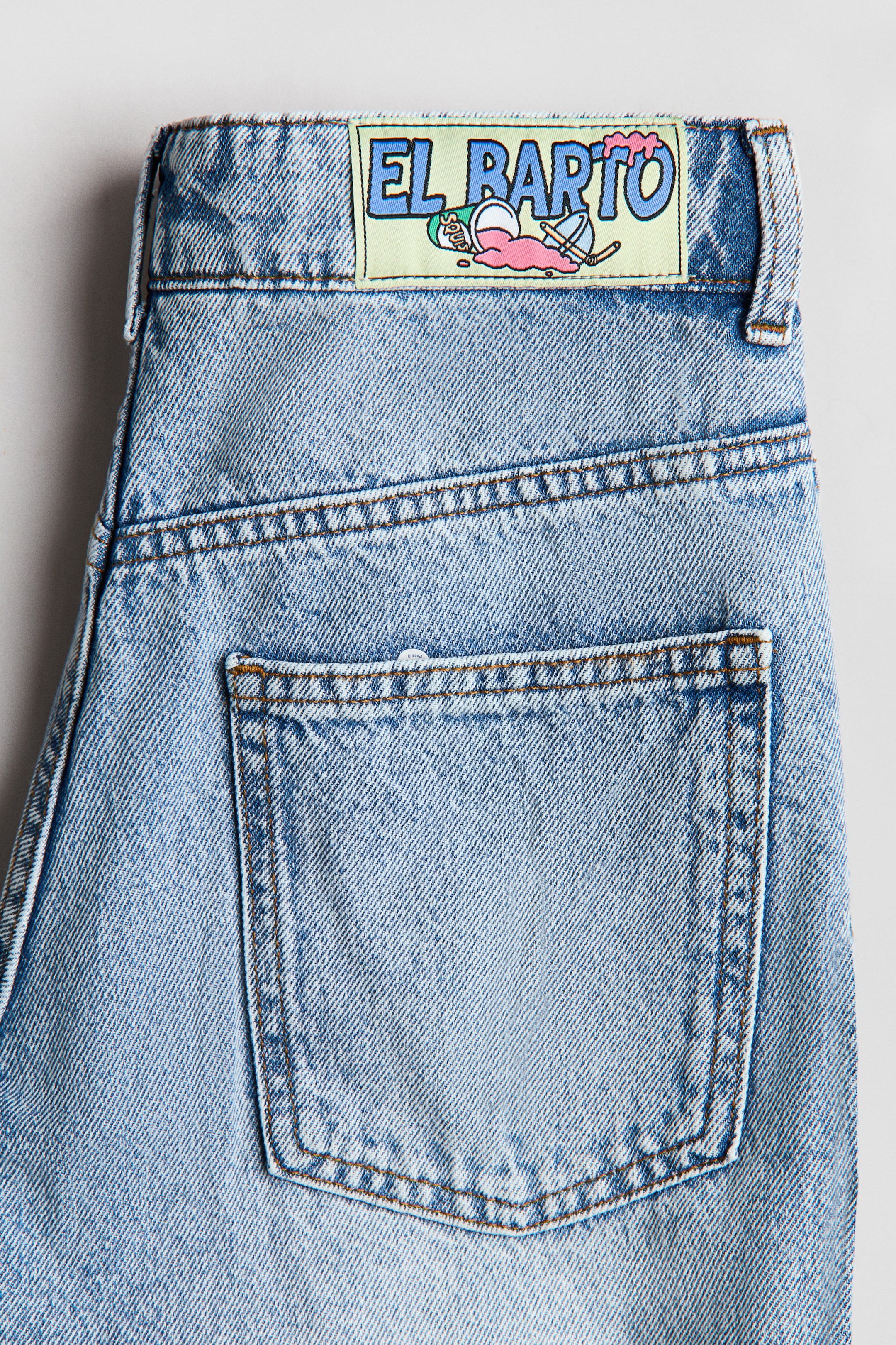 Loose-Fit Denim Shorts