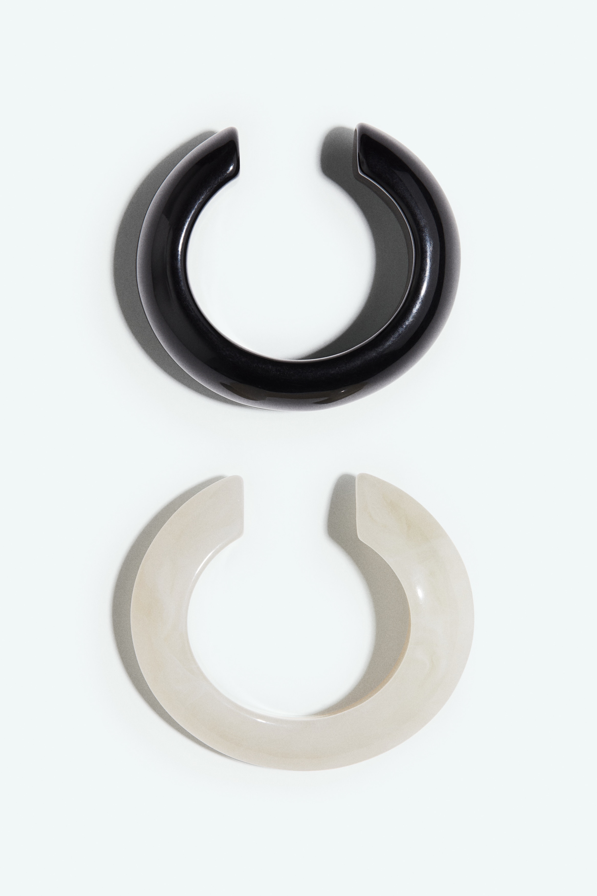 2-pack cuff bracelets - White/Black