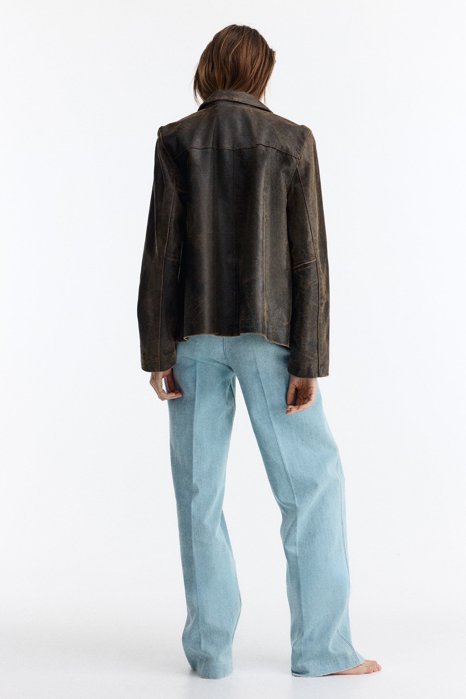 Straight High Jeans - כחול ג'ינס בהיר/לבן/כחול ג'ינס/כחול ג'ינס - 7