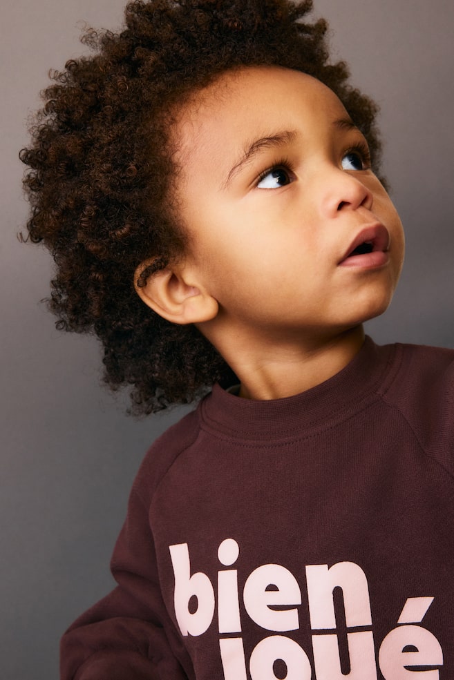 Cotton sweatshirt-Brown/Bien Joué - 5