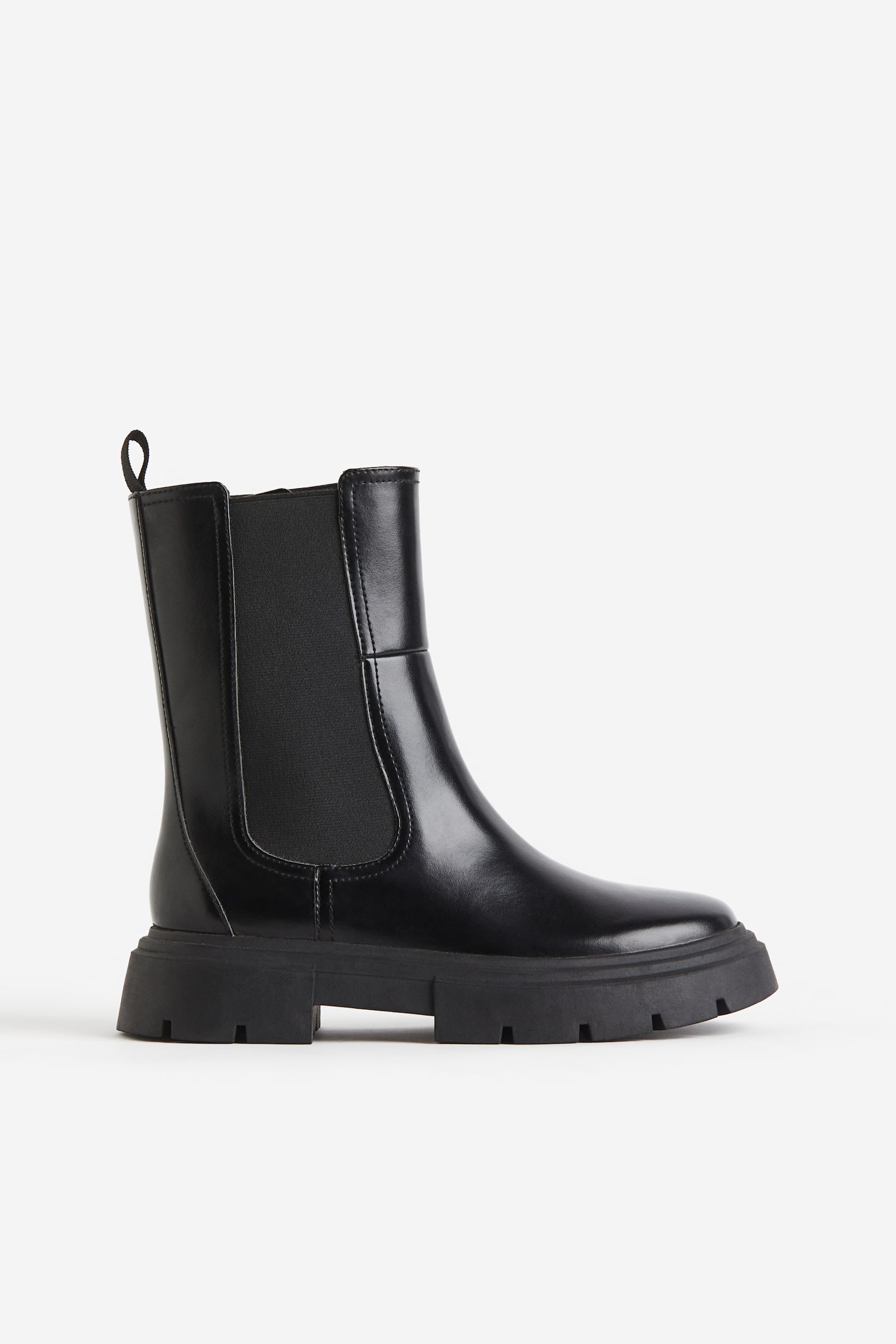 Chunky Chelsea Boots - Black/Light beige - 1