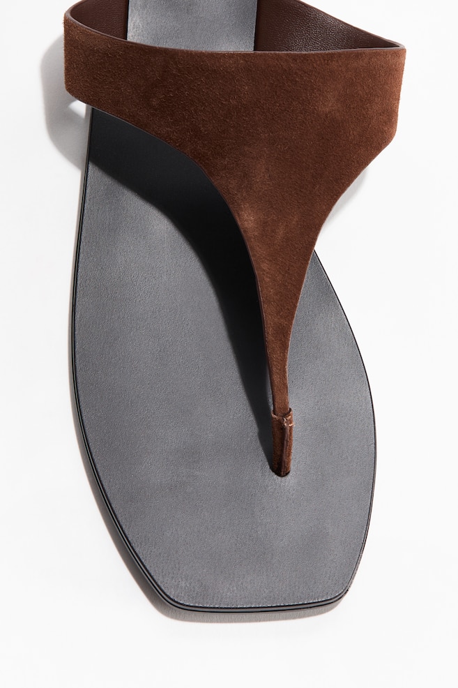 Sandales en cuir - Marron foncé/Beige/imitation léopard/Beige clair - 1