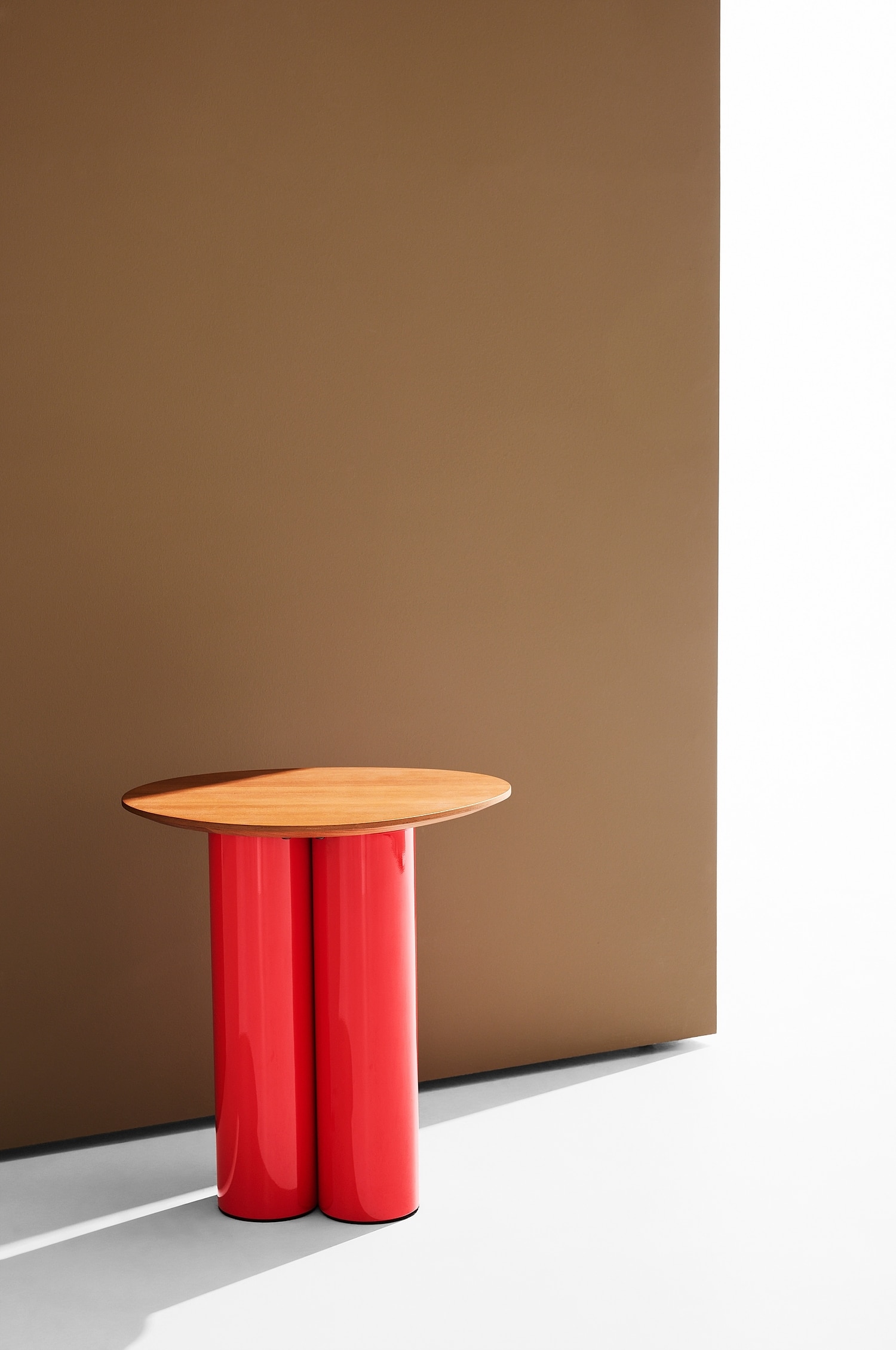 Remi Side Table - Red/Walnut/Ash