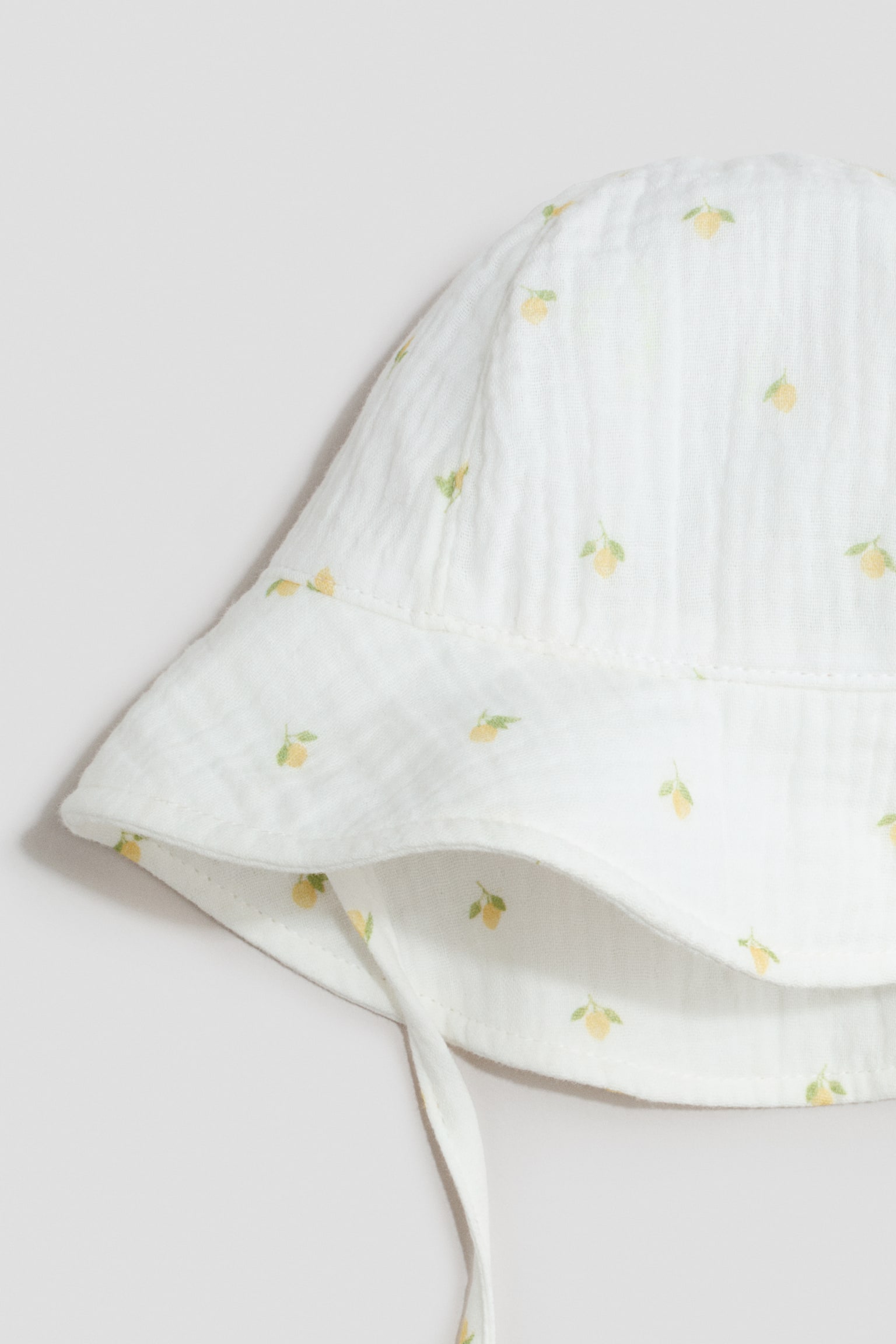 Cotton muslin sun hat - White/Lemons/White/Light green/White/Floral - 2