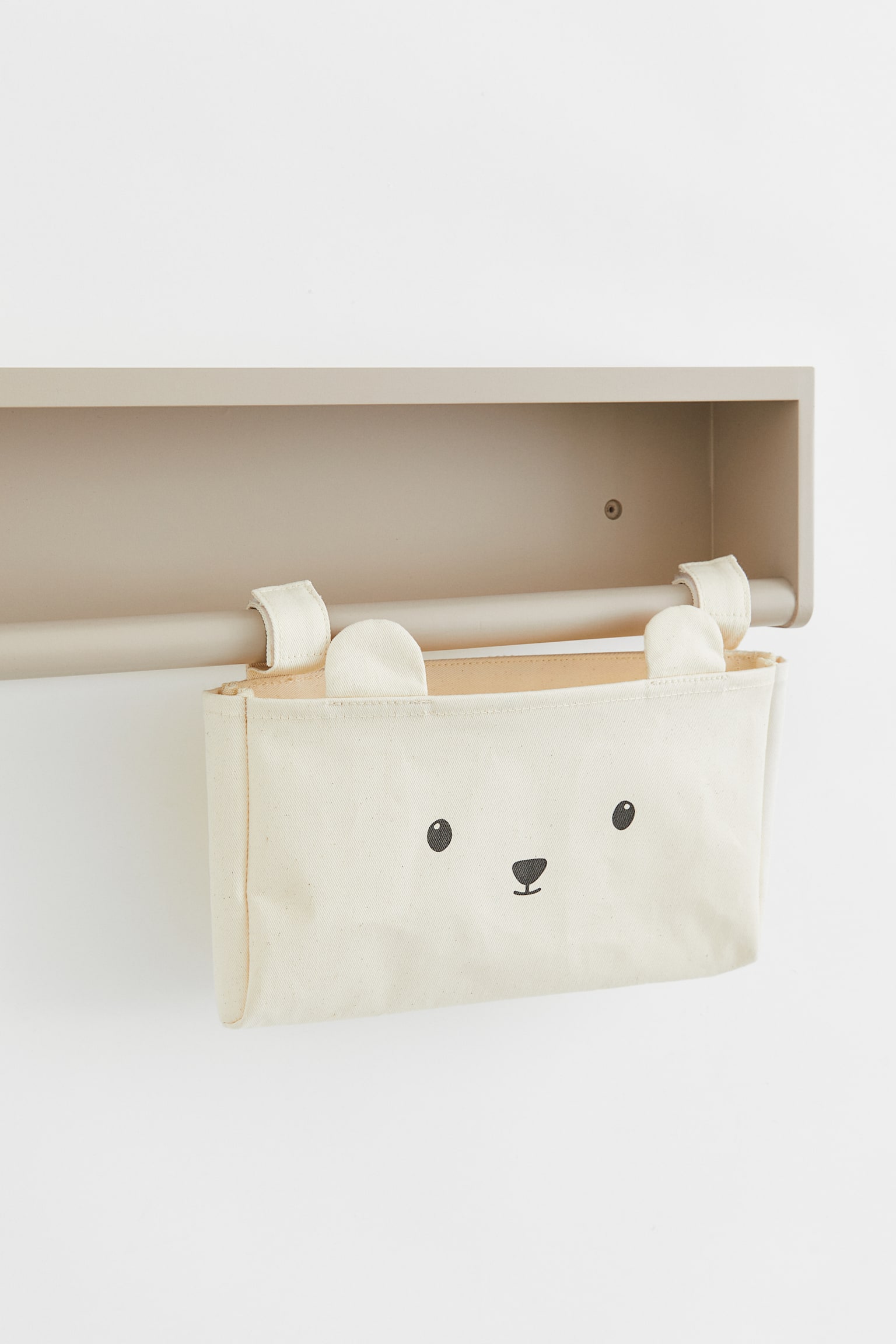 Bolsa arrumação para pendurar - Creme/Urso - 3