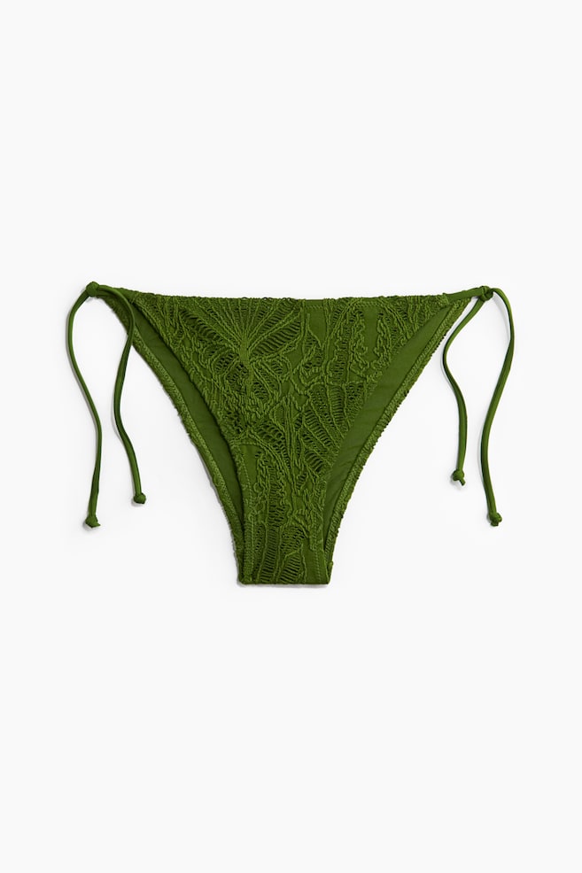 Tie Bikini Bottoms - Green - 1