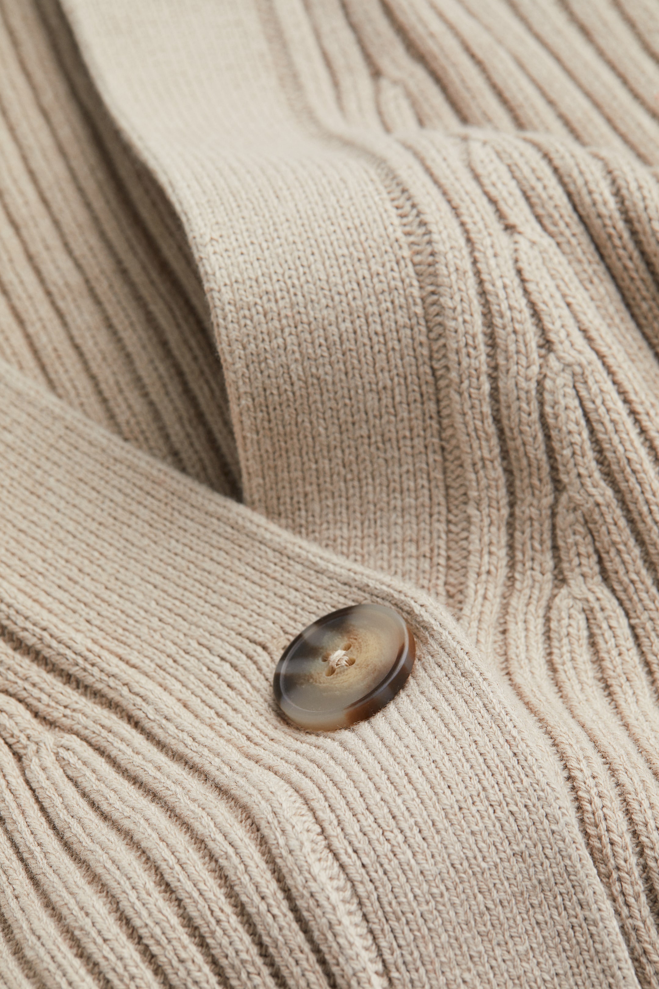 View larger image: Rib-knit Cardigan - Taupe - Ladies | H&M US 2