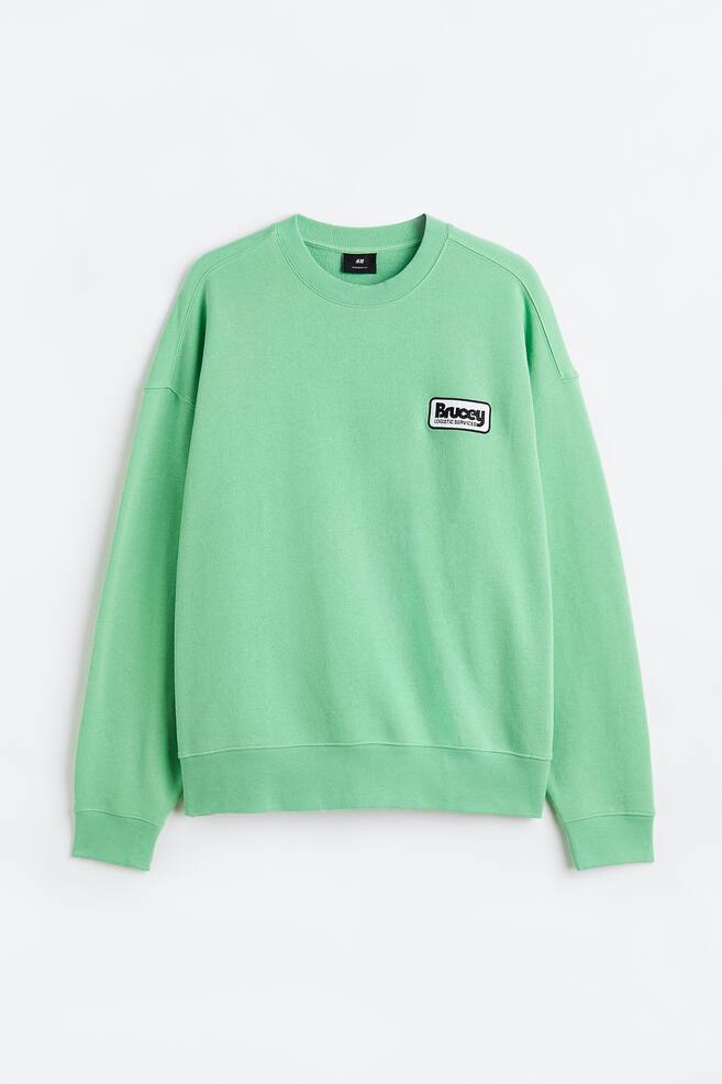 Relaxed Fit Printed sweatshirt - Light green/Brucey/Beige/1996 - 2