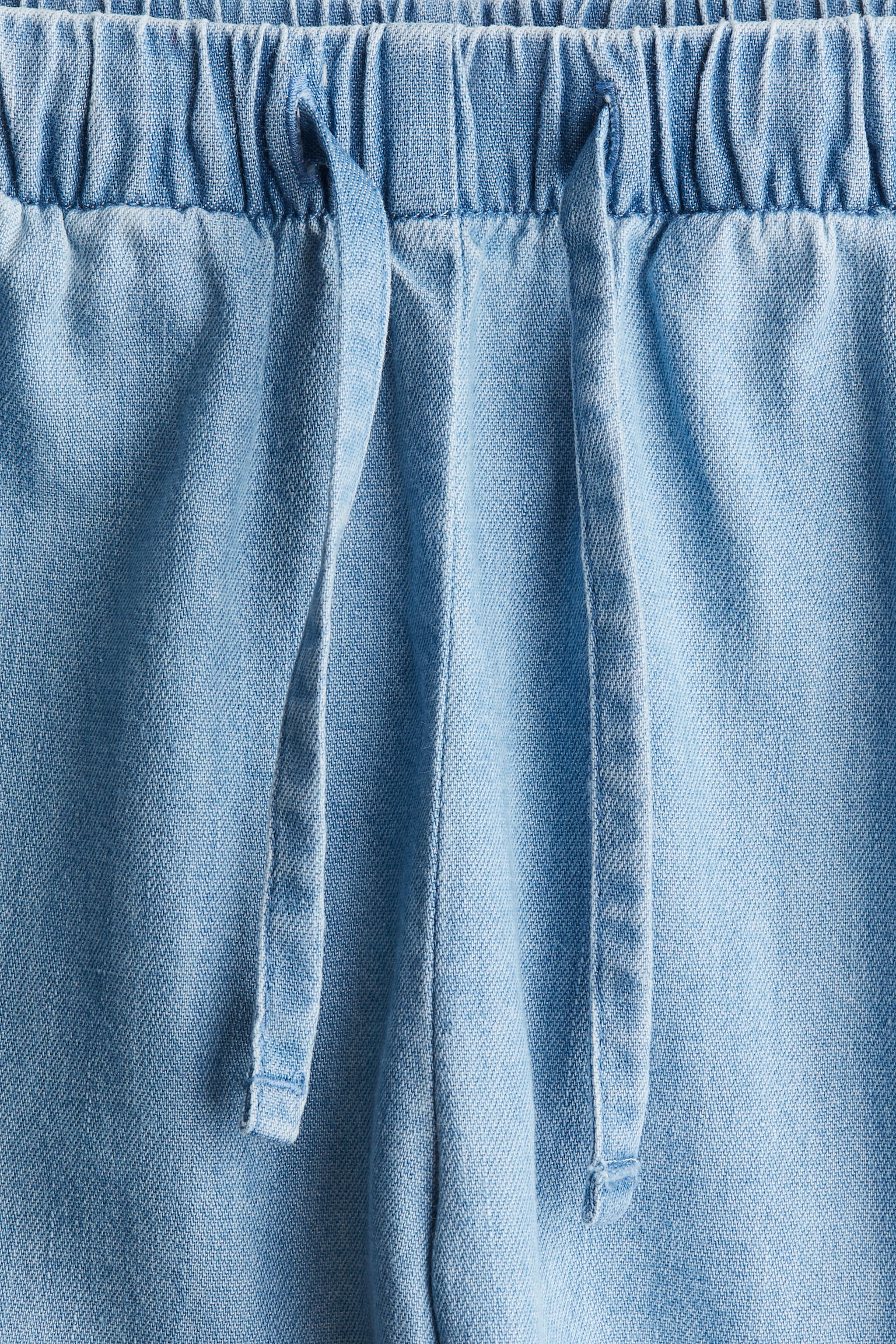 Wide frill-trimmed trousers - Light denim blue - 2