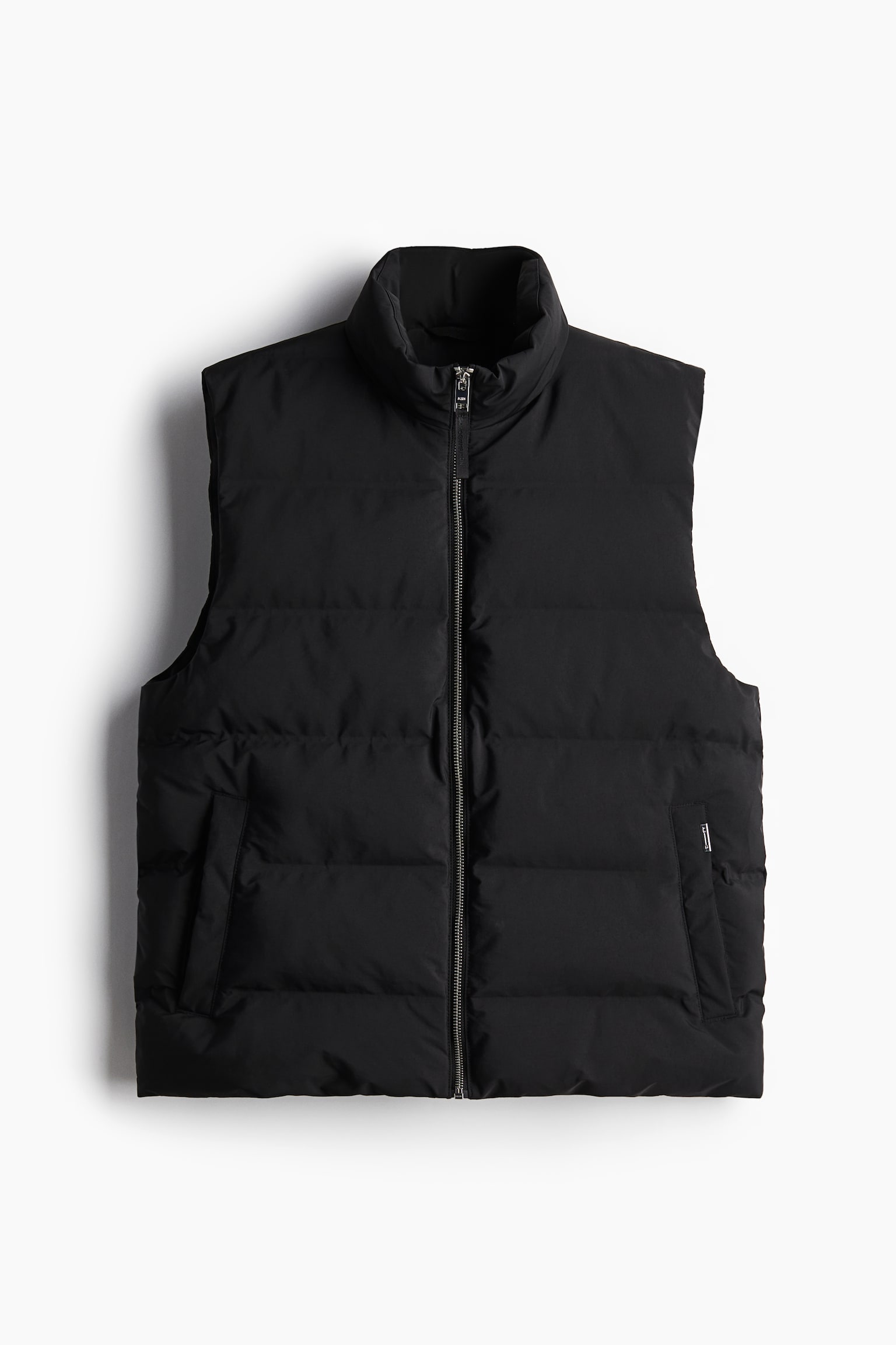 Regular Fit Water-repellent puffer gilet - Black/Dark grey - 1