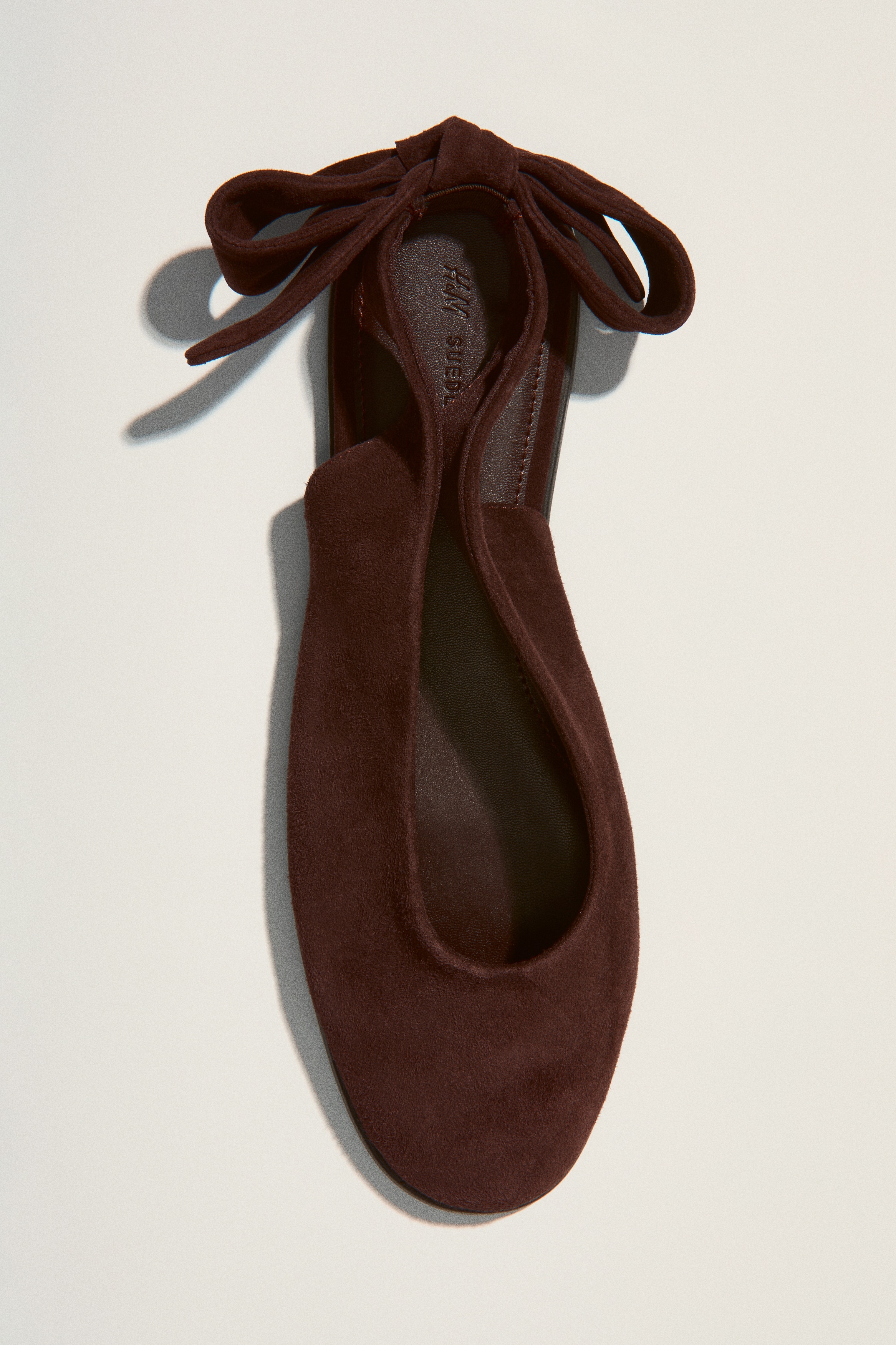 Slingpumps aus Veloursleder - Dunkellila/Dunkelbeige