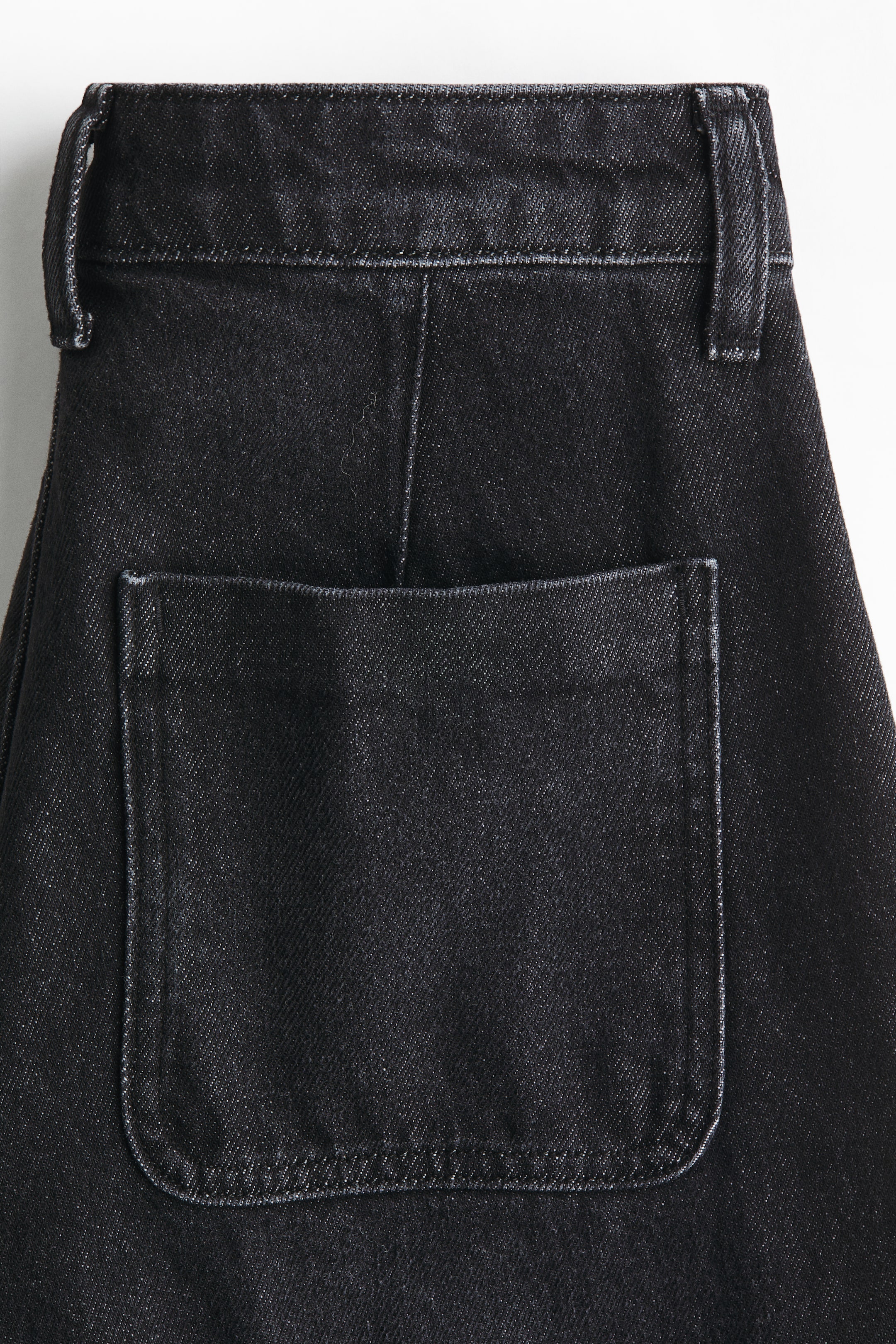 Visa större bild: Super Wide High Jeans - Tvättad svart - DAM | H&M SE 7