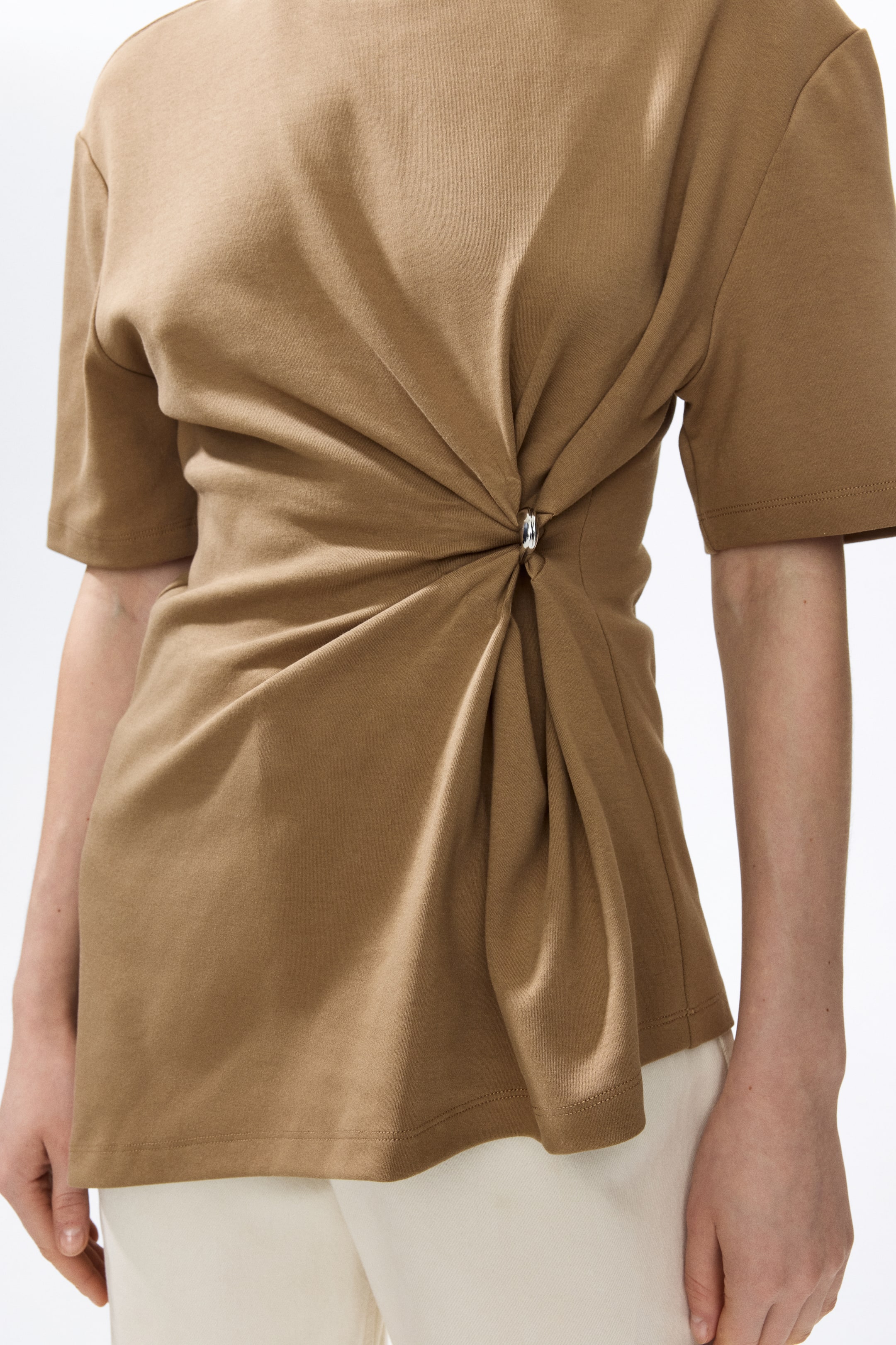 Draped-Detail Asymmetric Top
