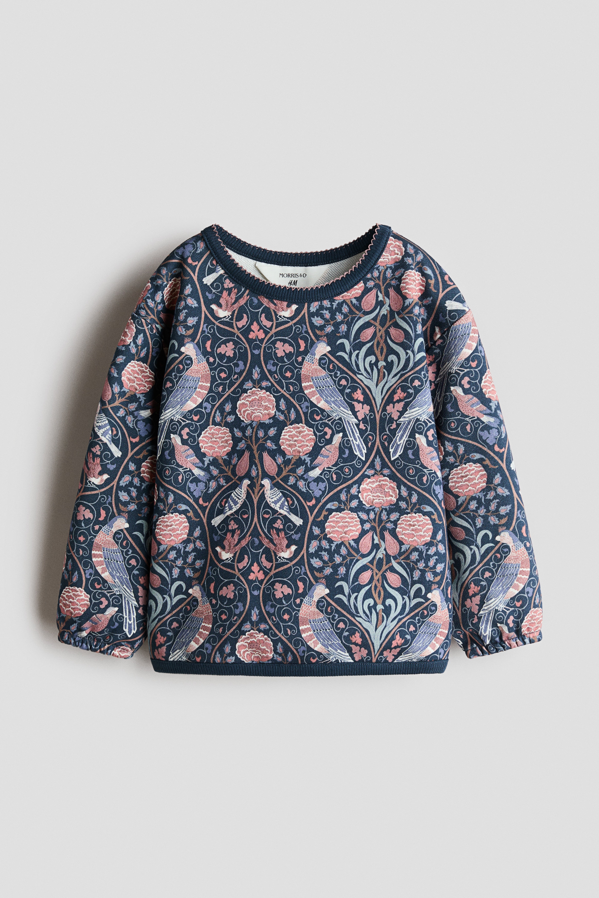 Sudadera estampada de algodón - Turquesa oscuro/Estampado/Rosa empolvado claro/Floral/Rosa empolvado/Estampado