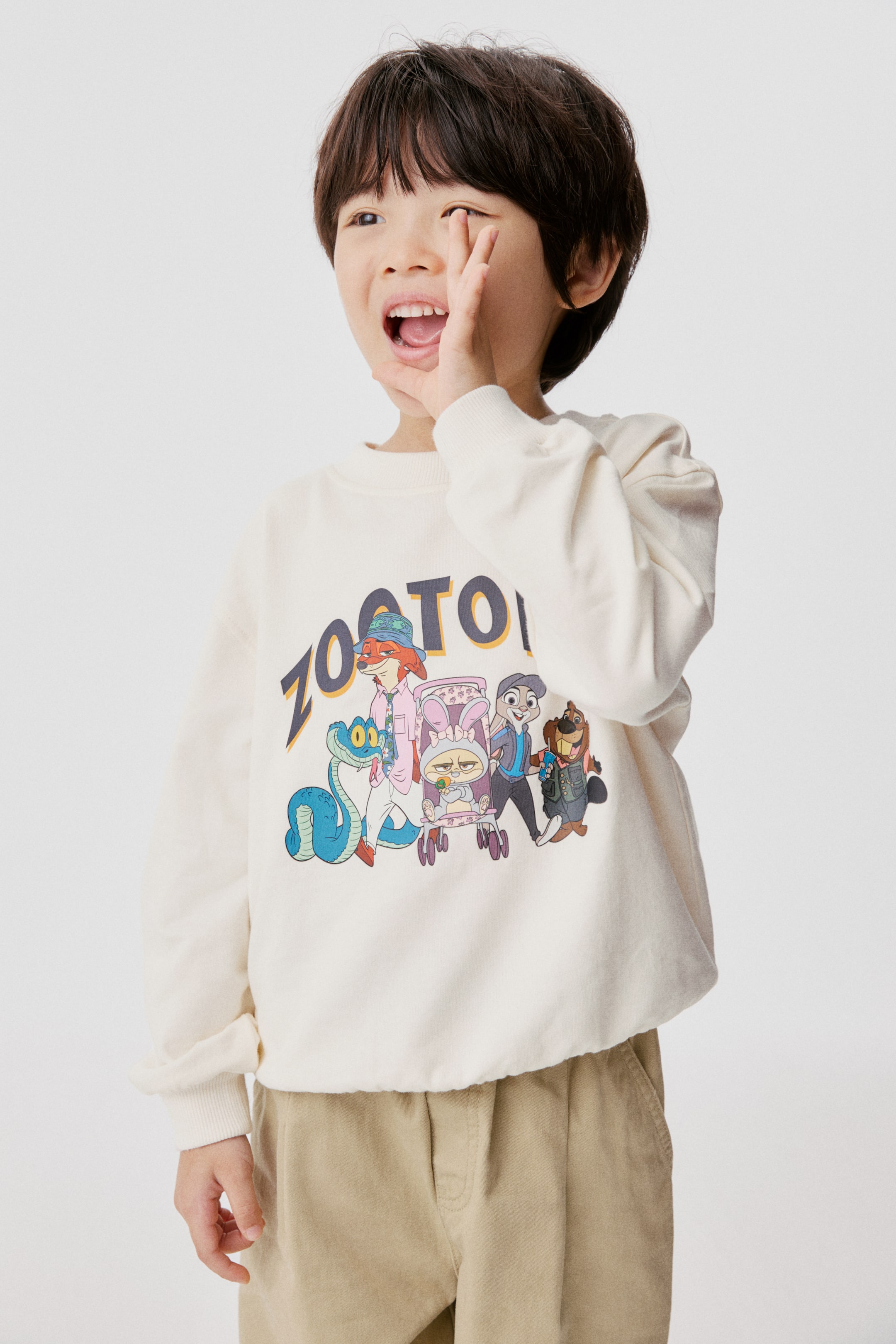 이미지 확대 보기: 프린트 스웨트셔츠 - 화이트/주토피아 | H&M KR 1