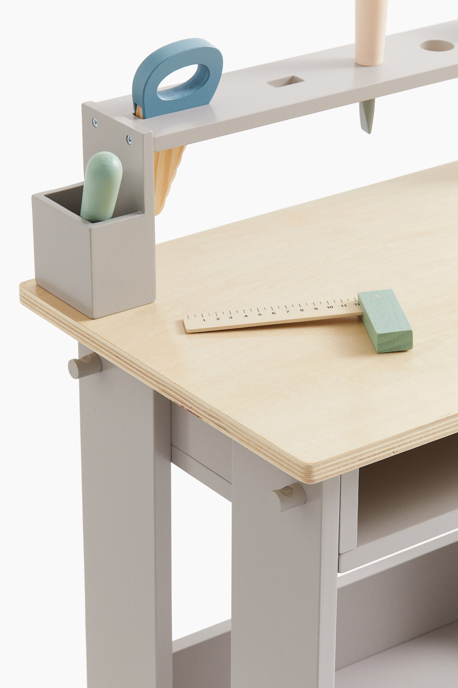 Children's workbench - Sage green - 3