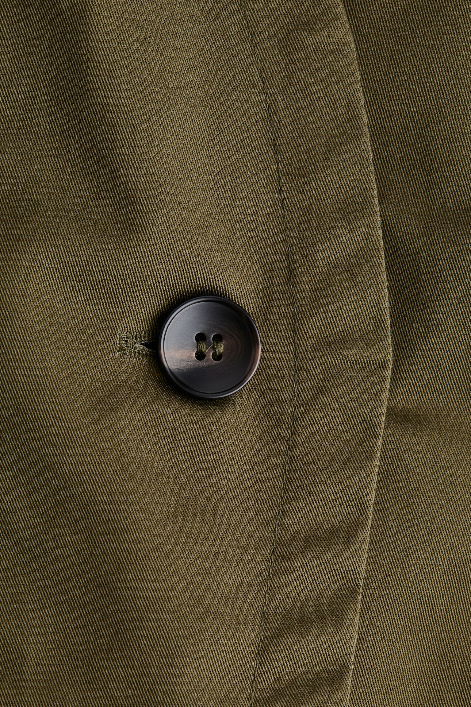 Jakna od kepera s učkurom - Tamna kaki zelena - 7