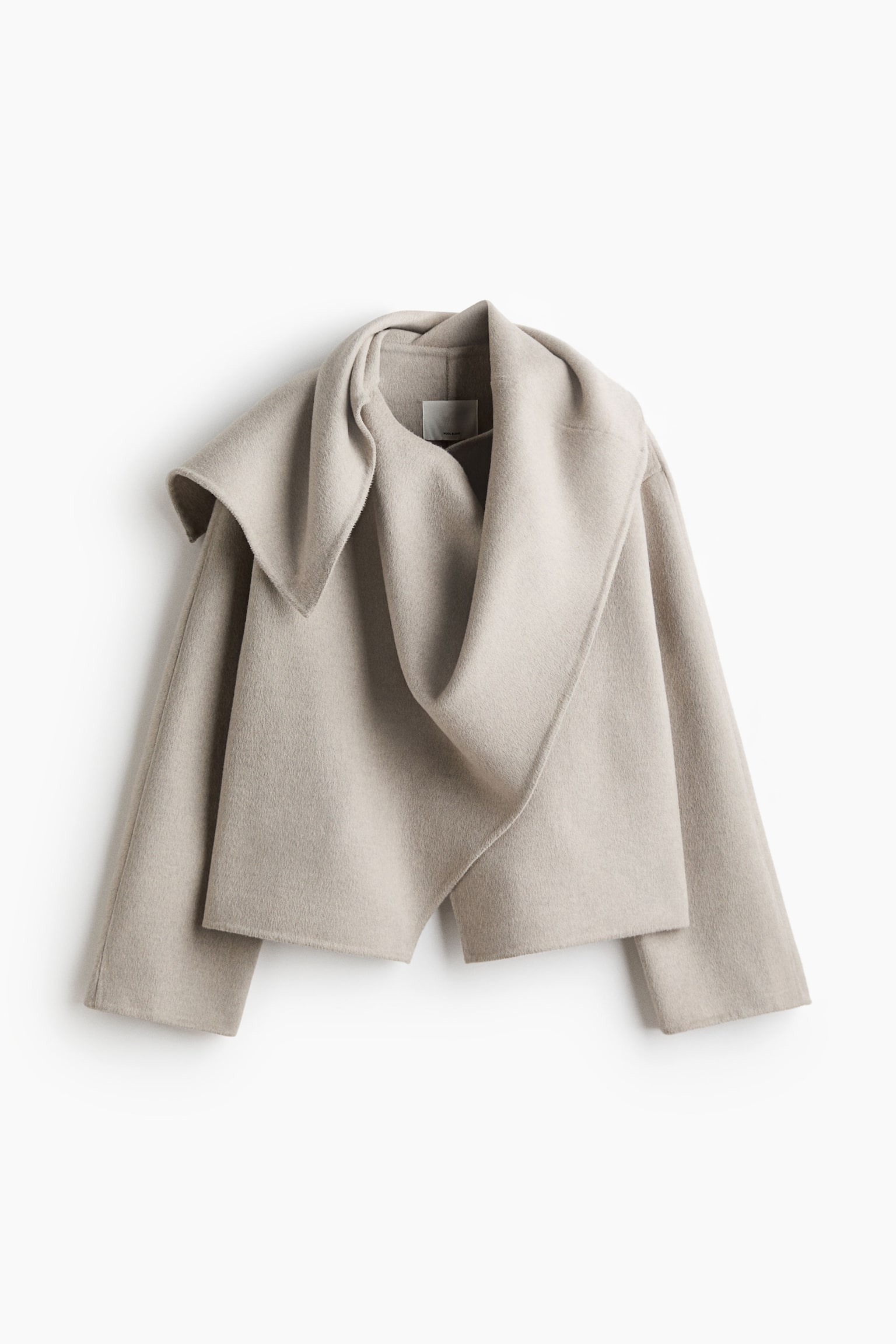 Handmade wool-blend coat - Light greige - 2