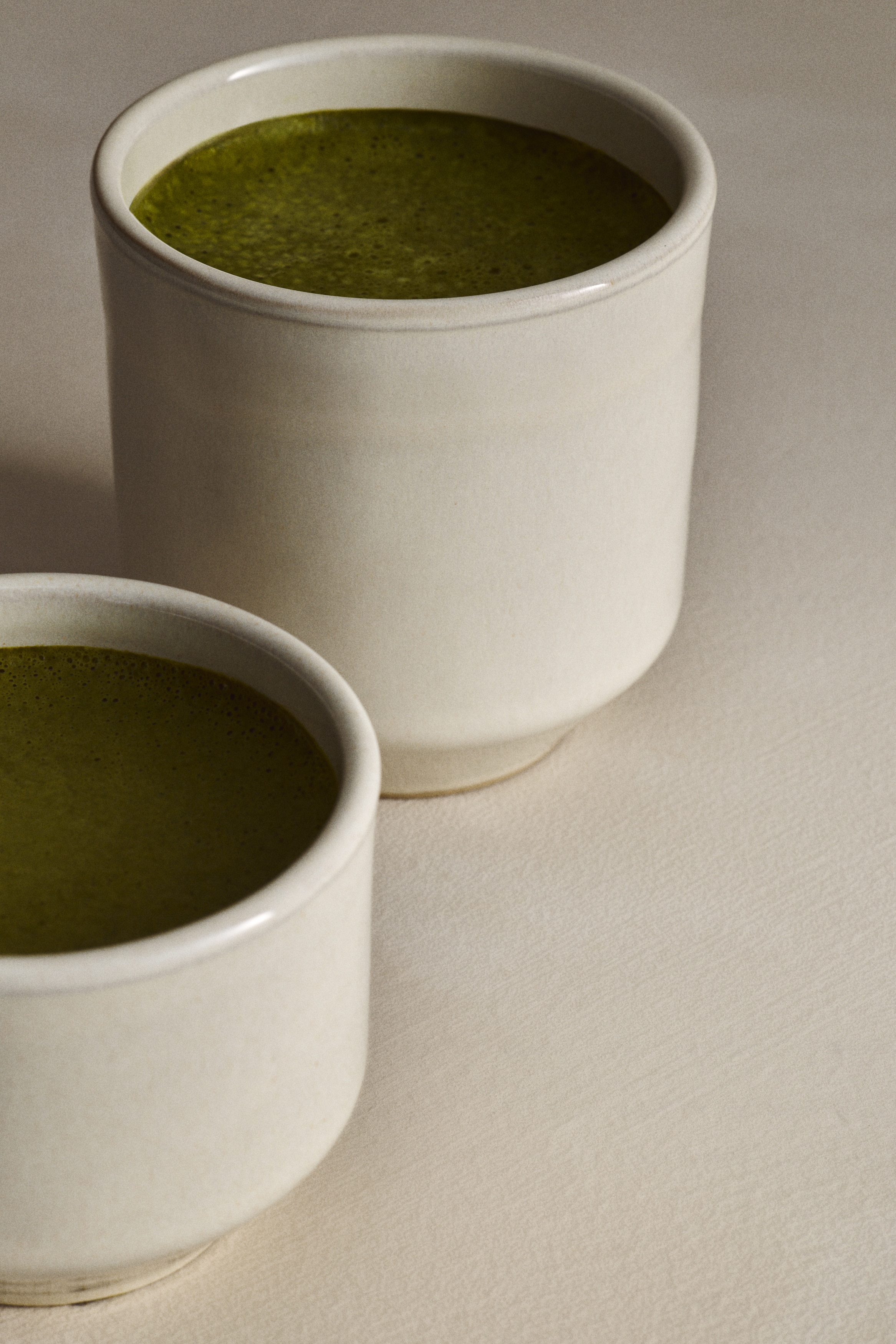 Tazza con vetrificatura reattiva - Beige chiaro