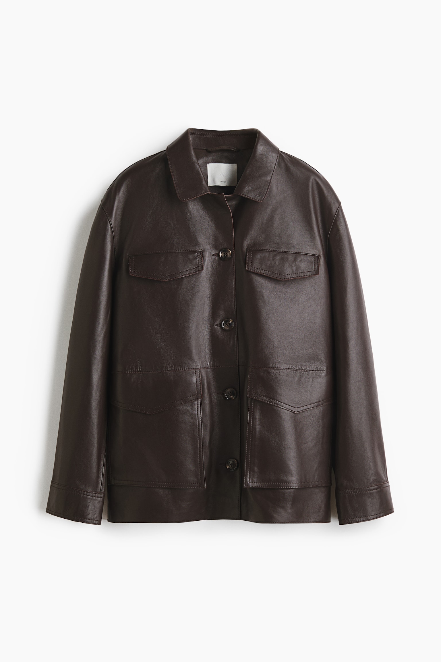 Leather jacket - Dark brown - 2