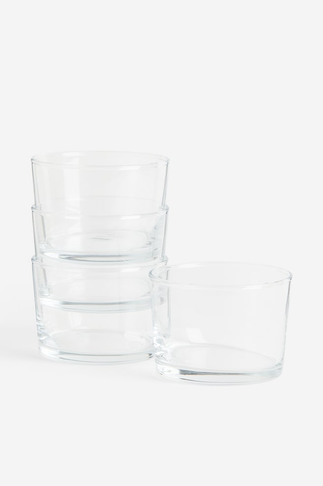 Bicchieri in vetro 4 pezzi - Trasparente - 1