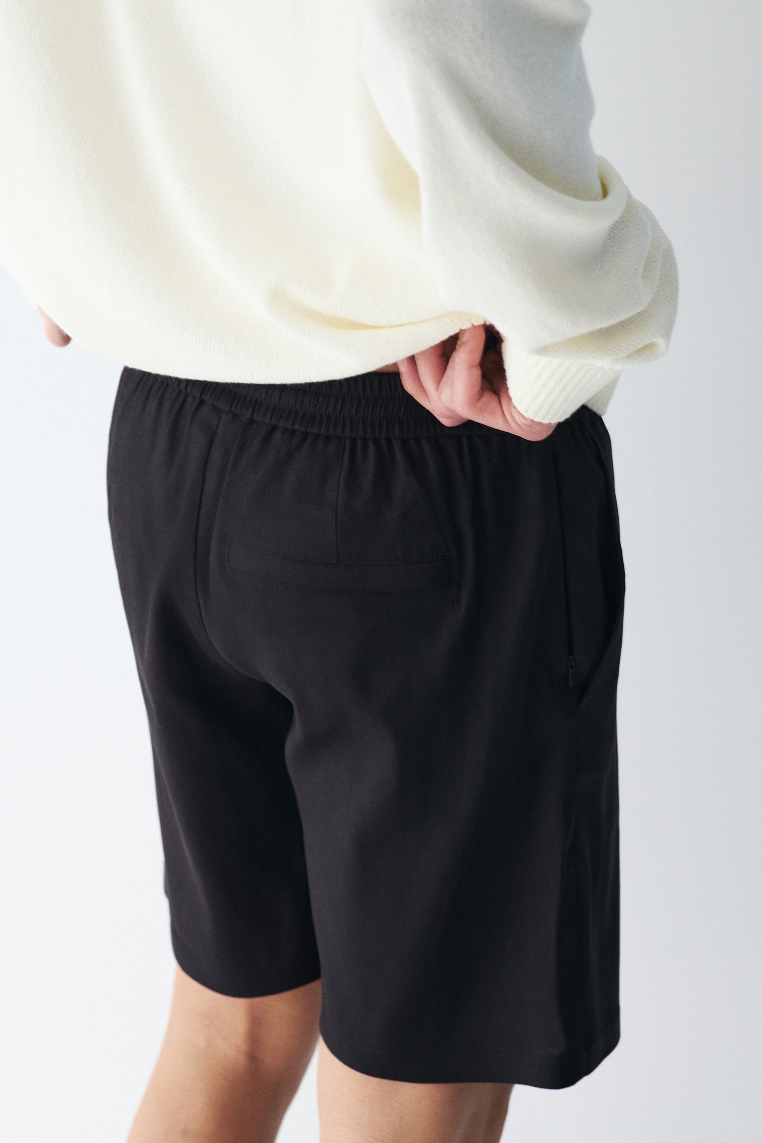Pantalón corto en mezcla de lino Relaxed Fit - 5
