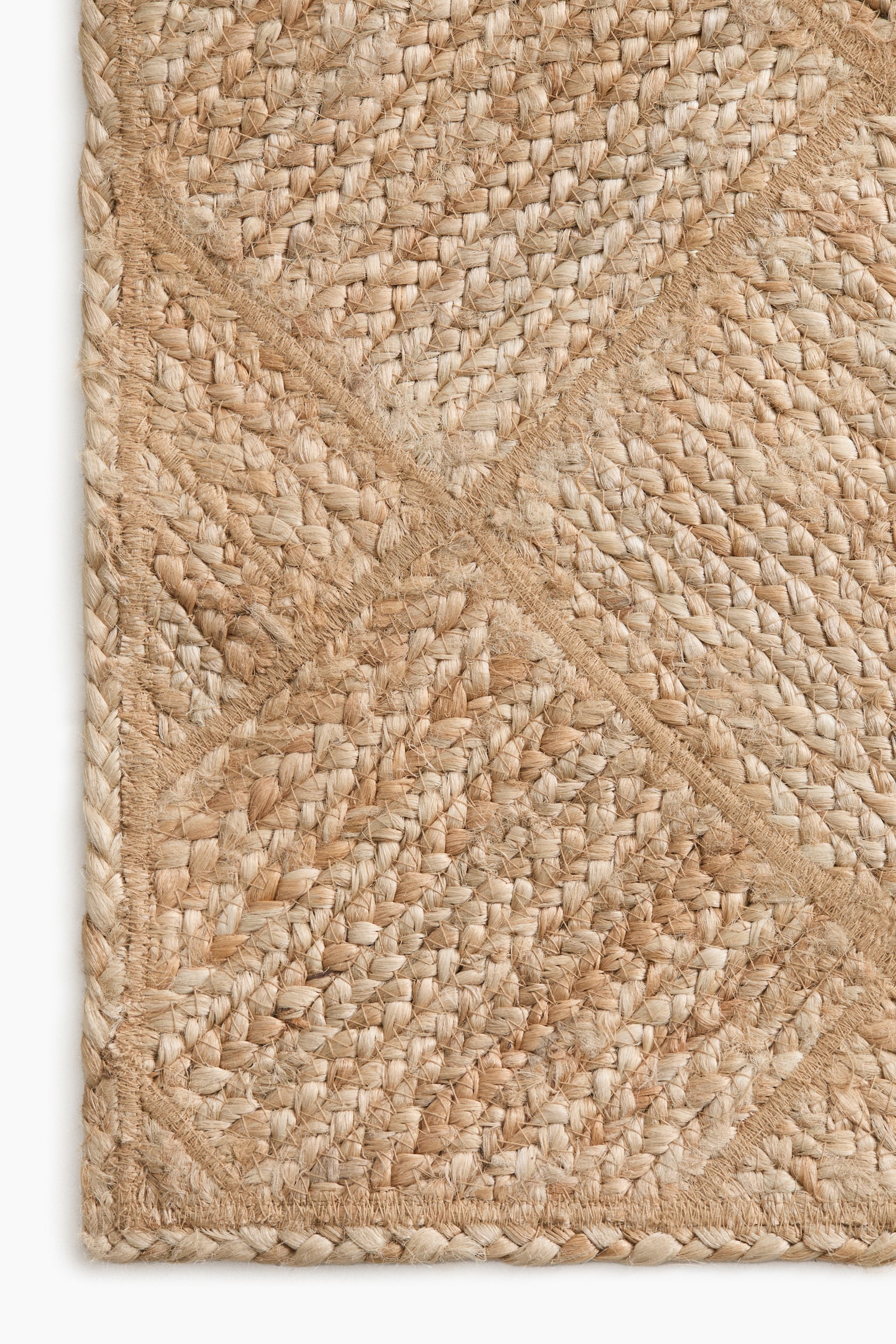 Large braided jute rug - Beige - 2