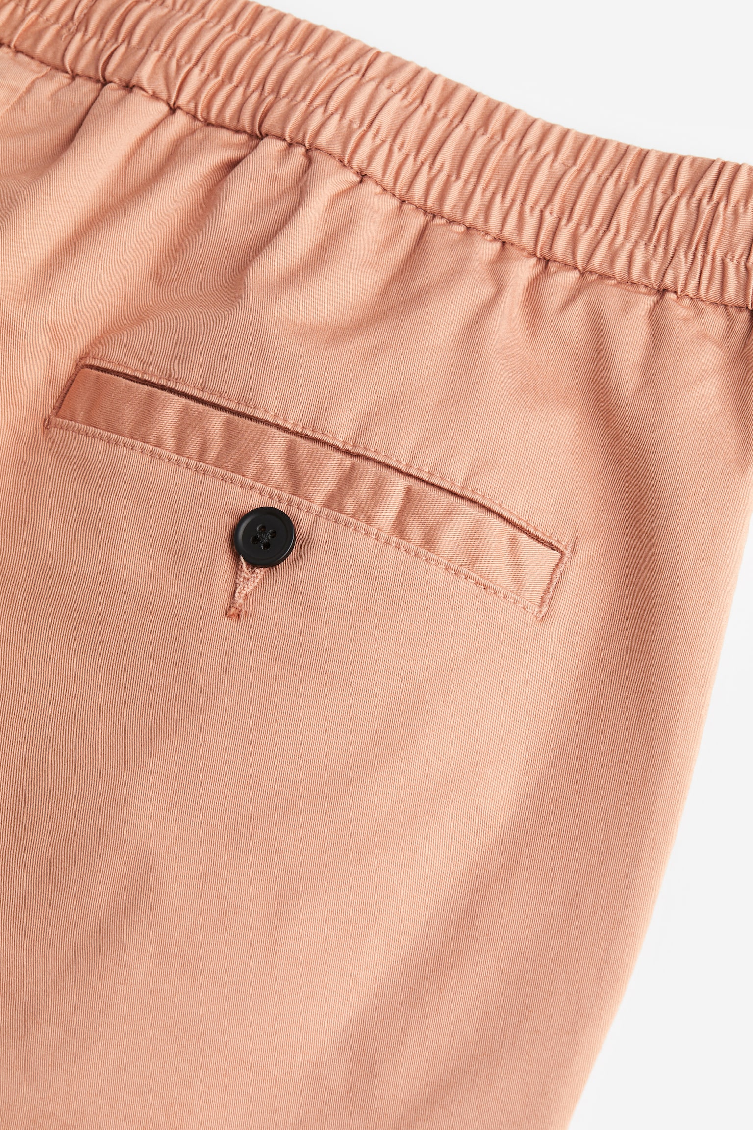 Regular Fit Cotton shorts - Salmon pink/White - 3