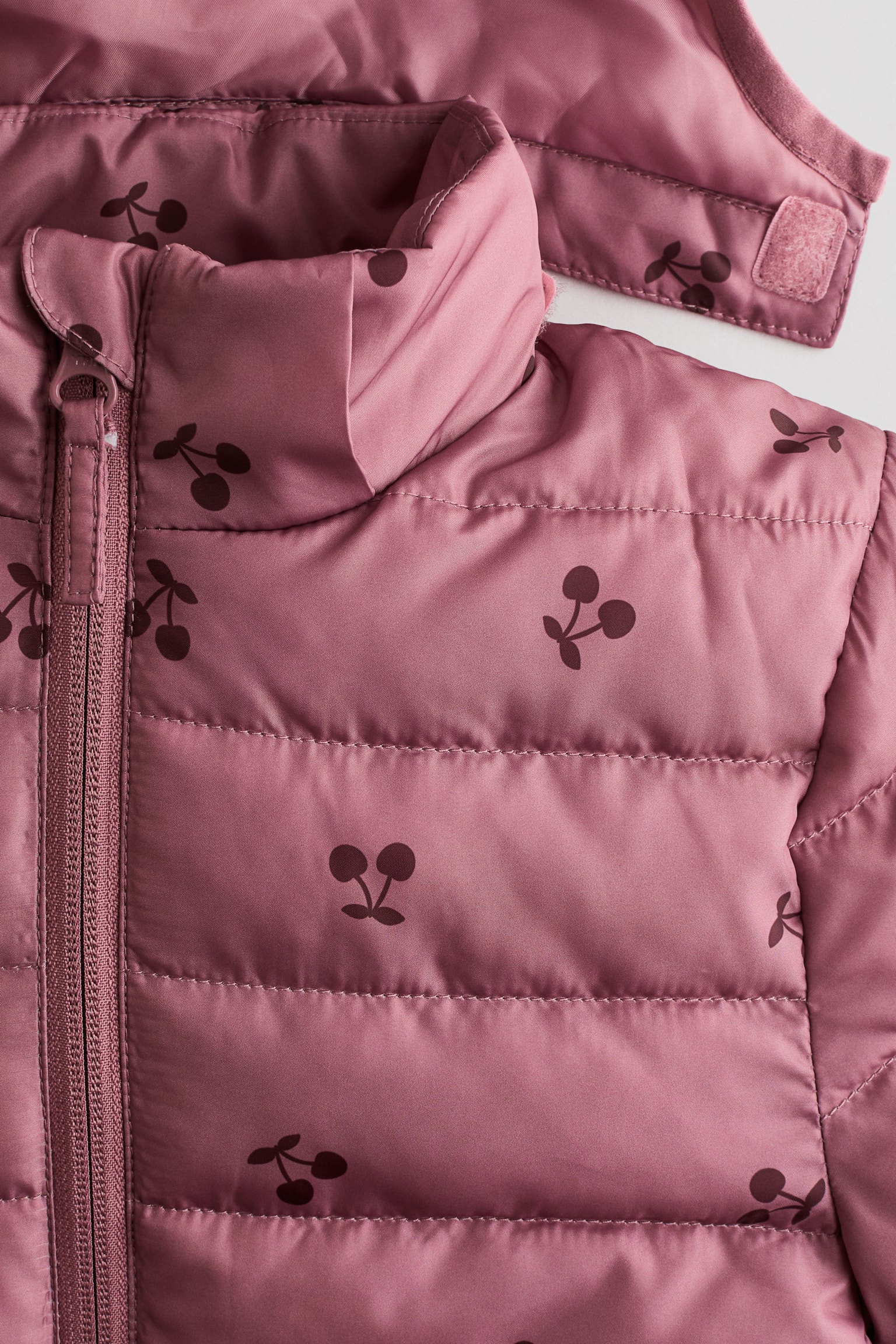 Детская куртка H&M Water-Repellent Padded, цвет: Тёмный розовый — фото 3