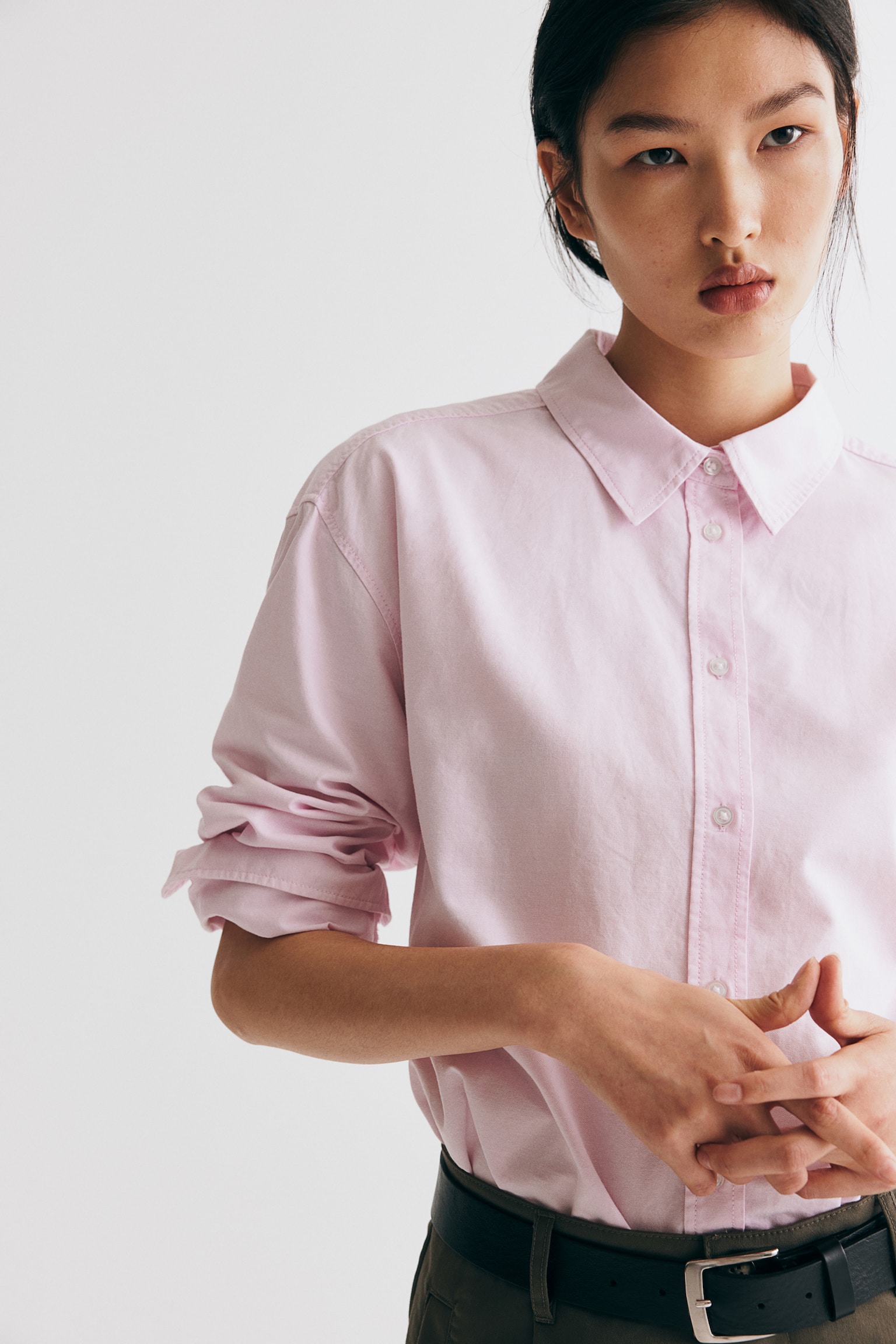 Oxford shirt - Light pink/White/Light blue - 3