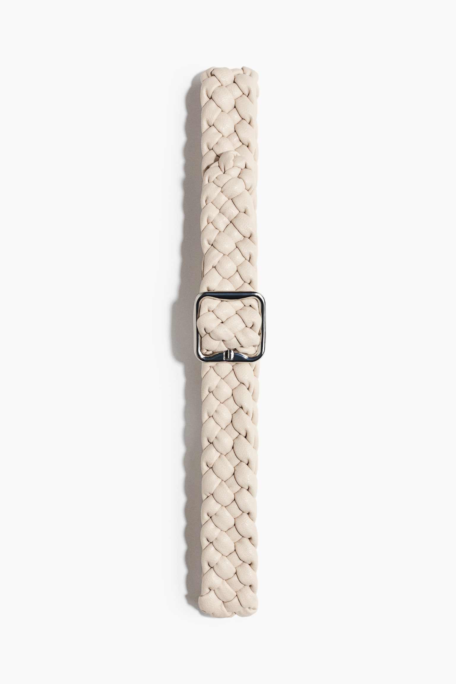 Cinturón trenzado - Beige claro/Negro - 1
