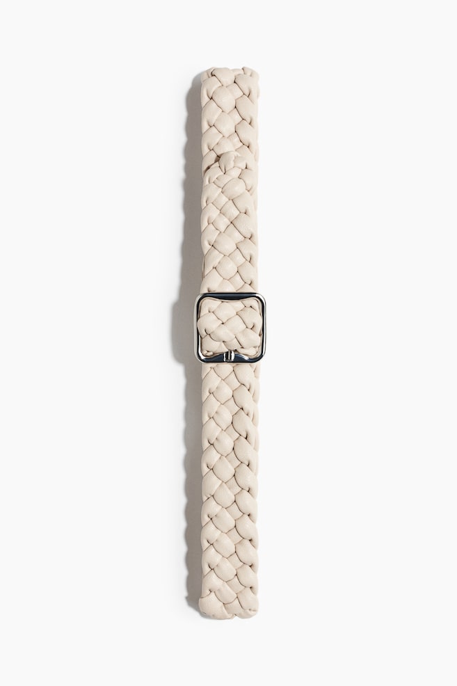 Braided belt - Light beige/Black - 1
