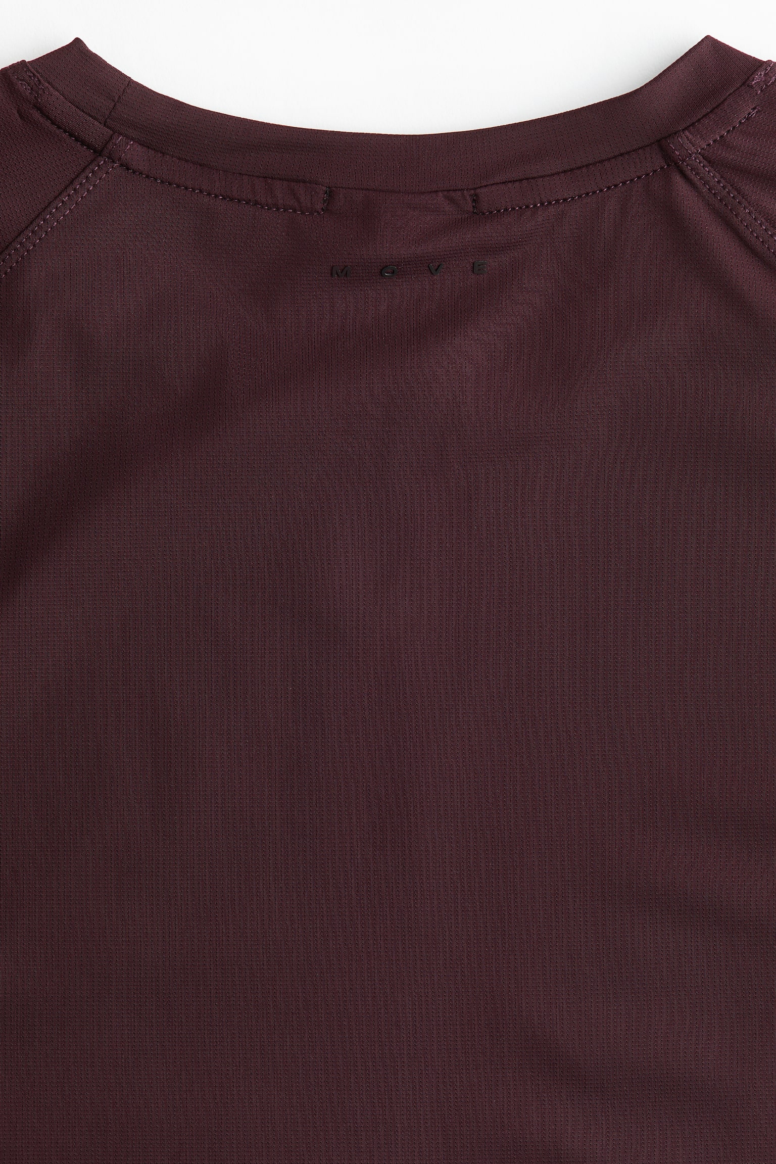 Мужская футболка H&M Move Muscle-Fit Sports with CoolMove™, цвет: Тёмный сливовый — фото 9