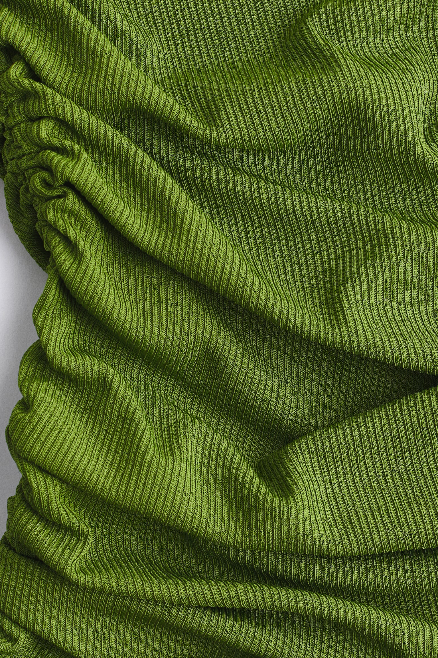 Drawstring-detail beach dress - Green/Dark brown/Tie-dye - 3