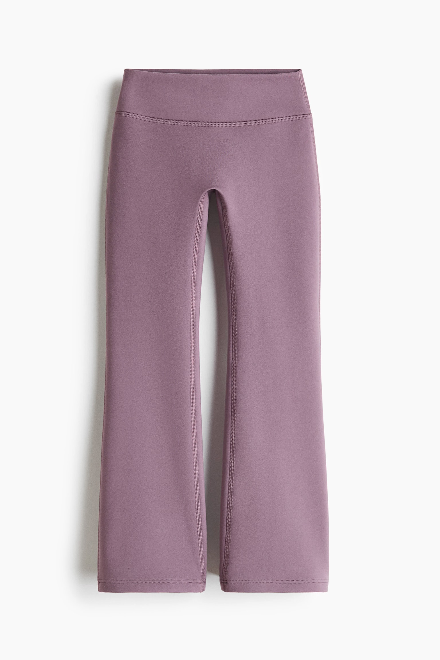 Warming flared sports leggings with ThermoMove™ - Dusty purple/Black - 1
