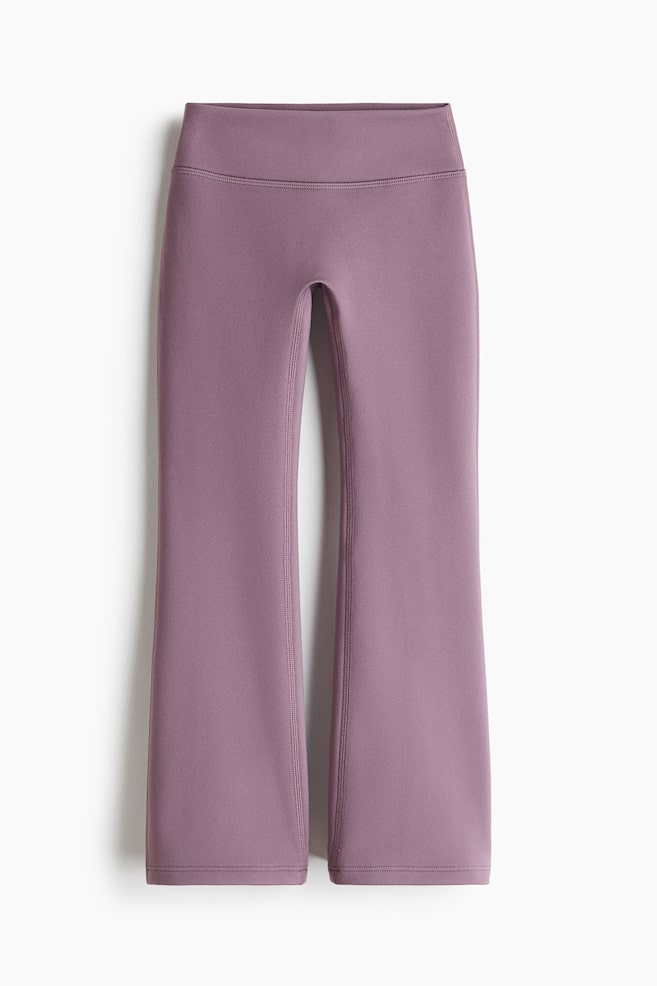 Wärmende Flared Sportleggings mit ThermoMove™ - Mattlila/Schwarz - 1