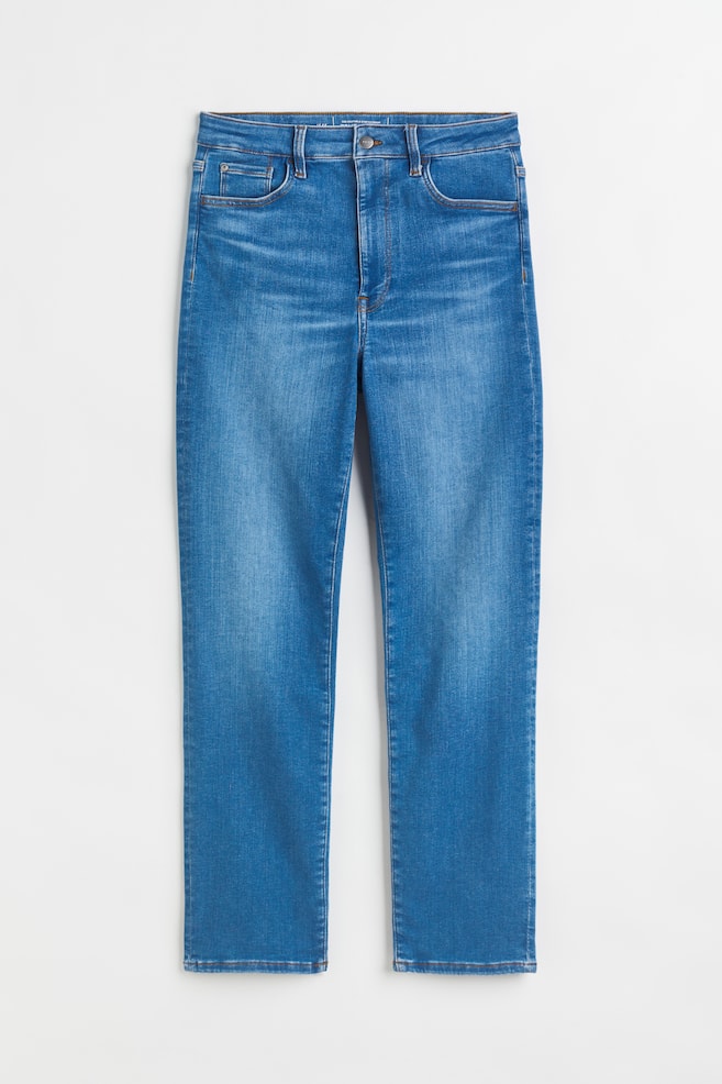 H&M+ True To You Slim Ultra High Ankle Jeans - Denimblå/Denimblå/Sort - 1