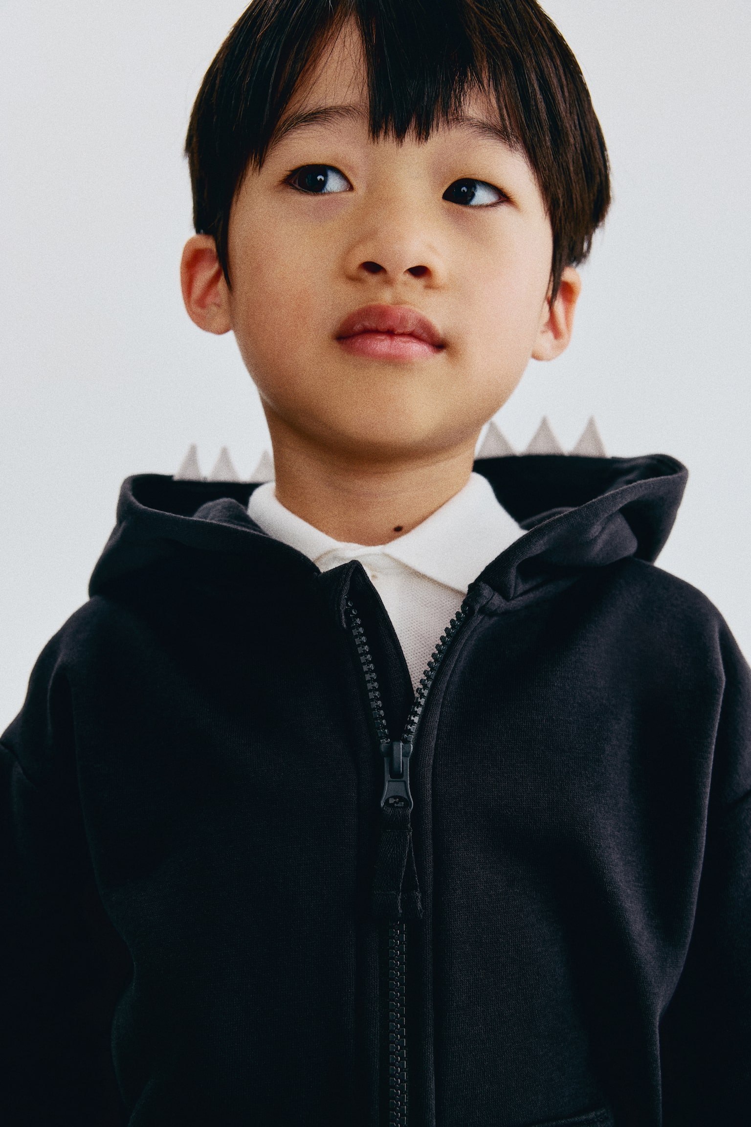 Детская куртка H&M Appliquéd Hooded, цвет: Чёрный — фото 5