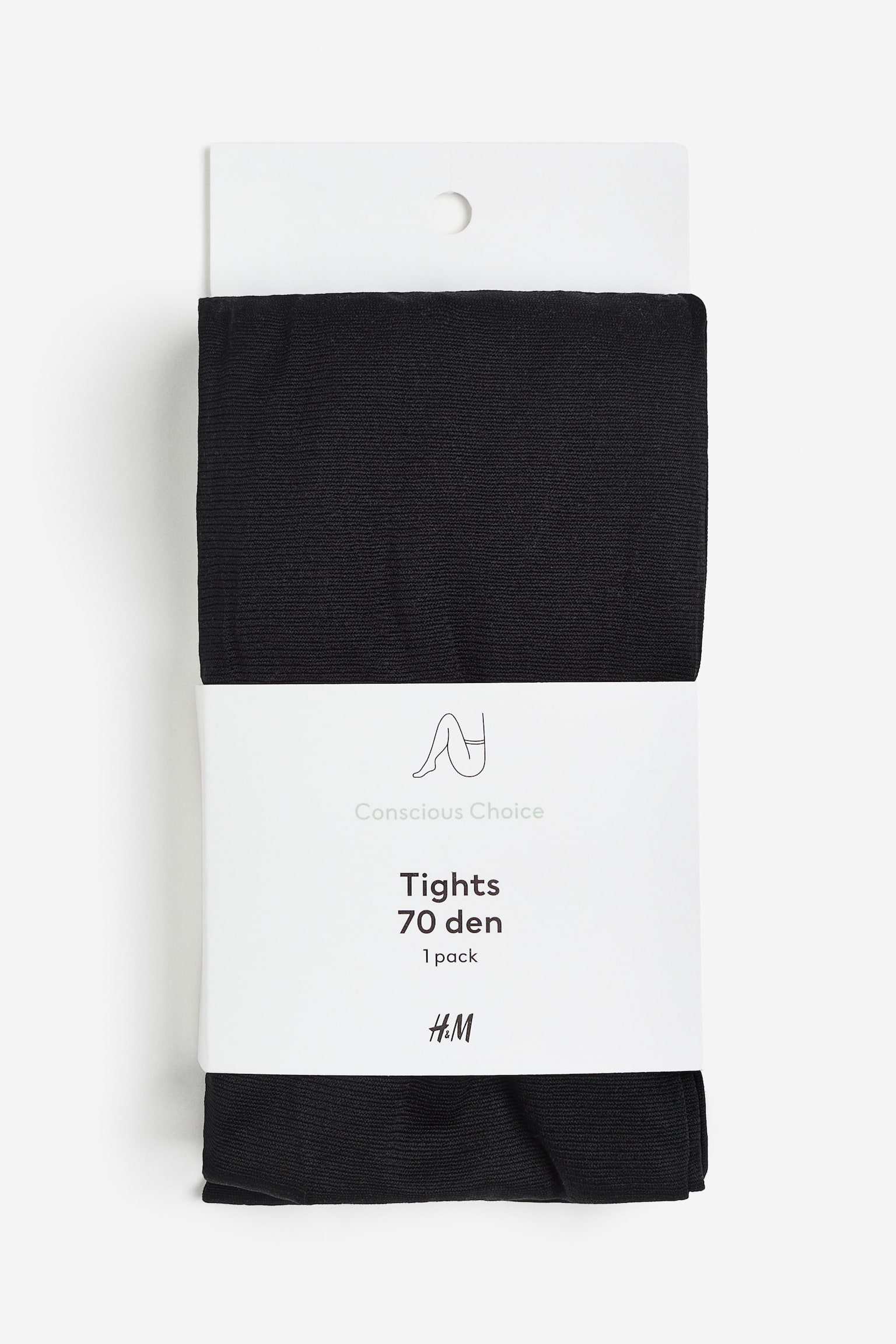 Женские колготки H&M Tights 70 Denier, цвет: Чёрный — фото 1