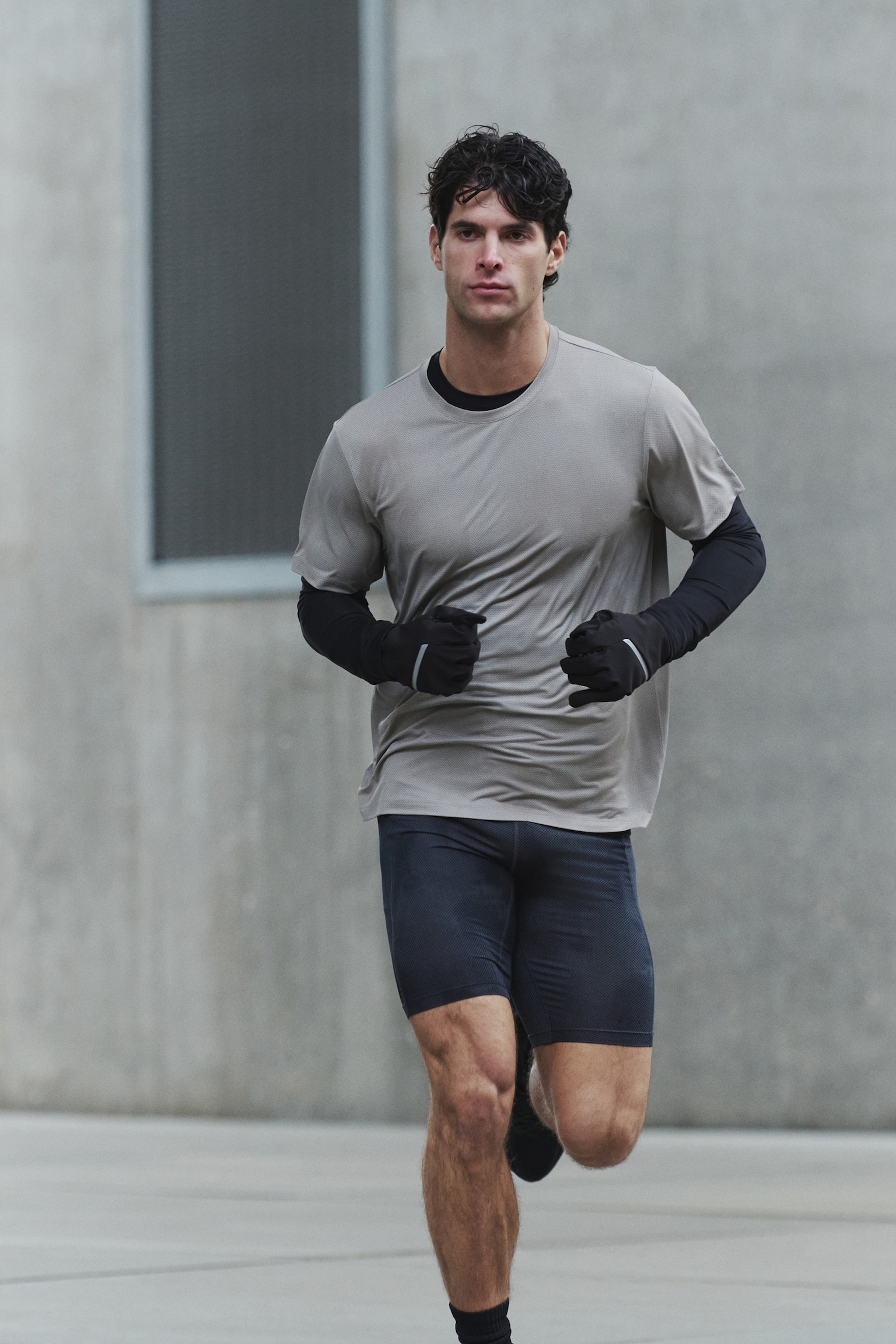 Mesh sports T-shirt with DryMove™ - Beige/Dark brown/Black/Grey marl/Grey marl/Dark green/Patterned/Dark blue - 3