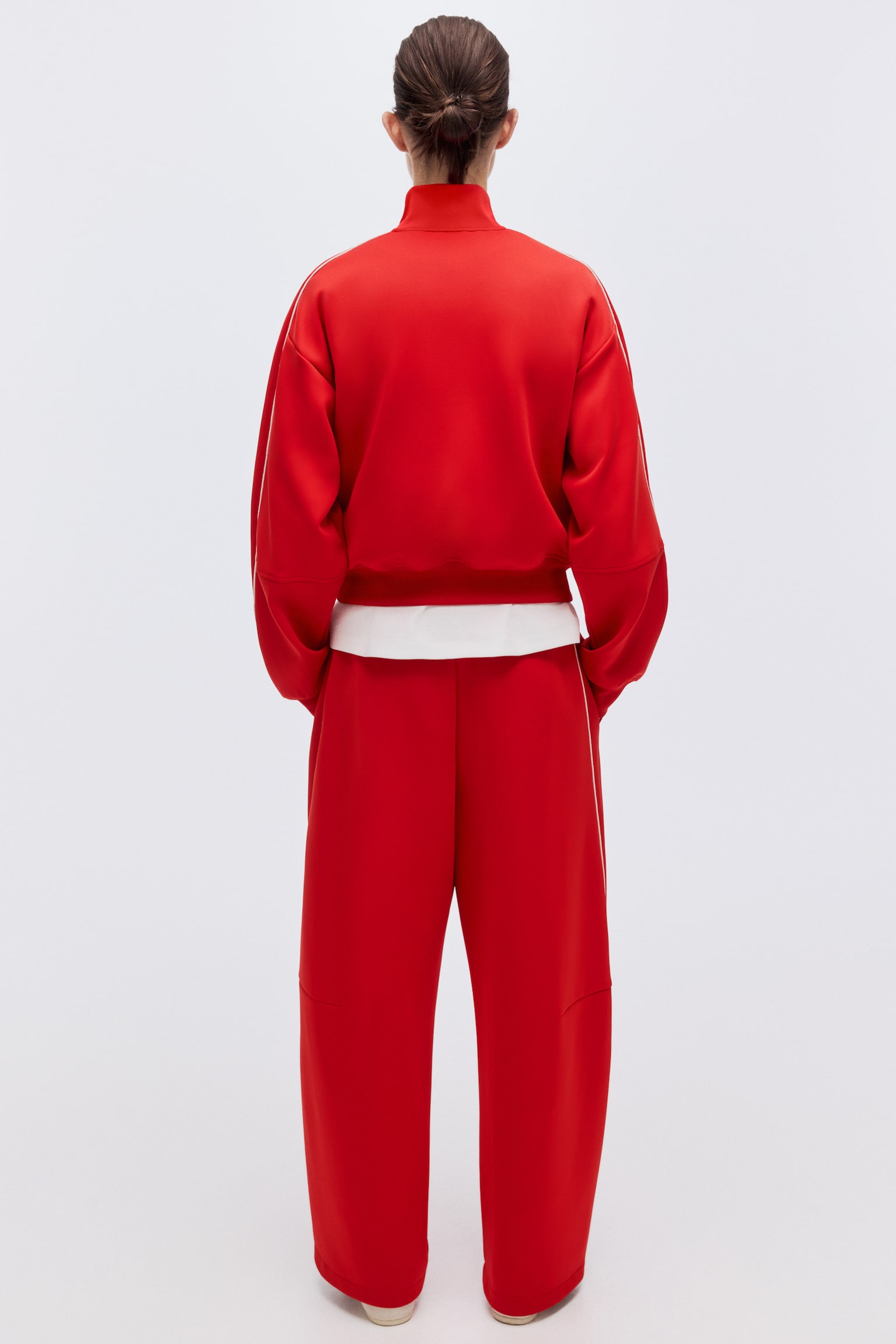 Veste de survêtement en scuba - Rouge - 7