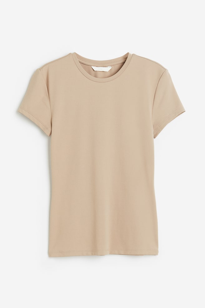 Figurnahes T-Shirt aus Mikrofaser - Greige/Weiß/Schwarz/Flieder/Light pink - 2