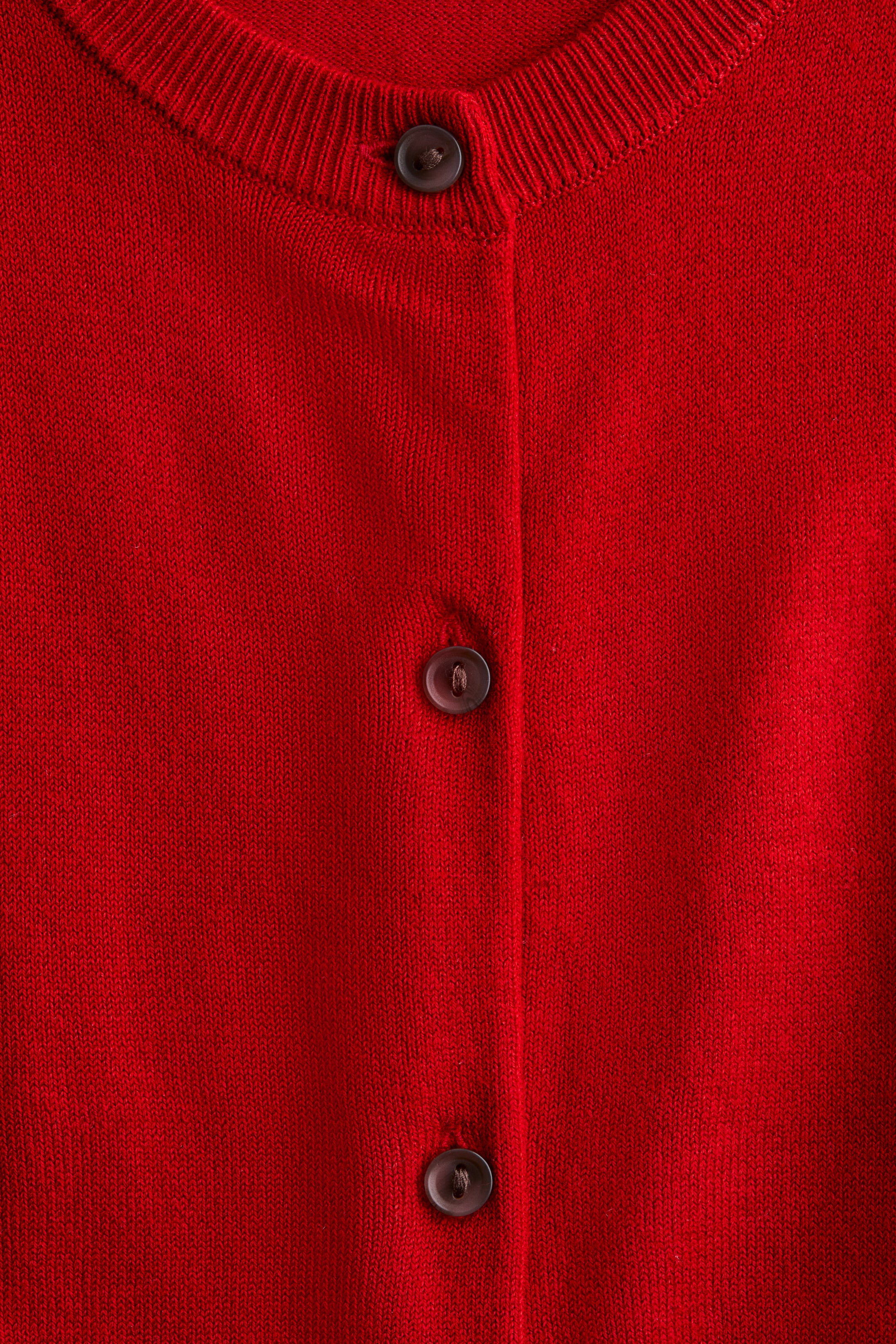 View larger image: Short-Sleeved Cardigan - Red - Ladies | H&M US 4