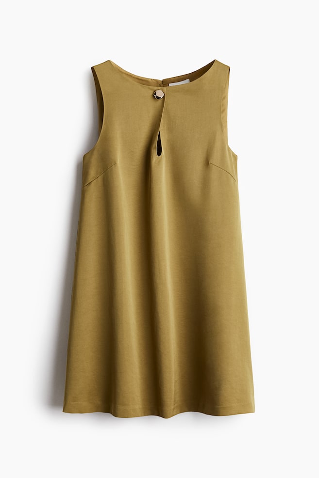Robe trapèze - Olive doré/Vert/Crème/Marron foncé/Noir - 1