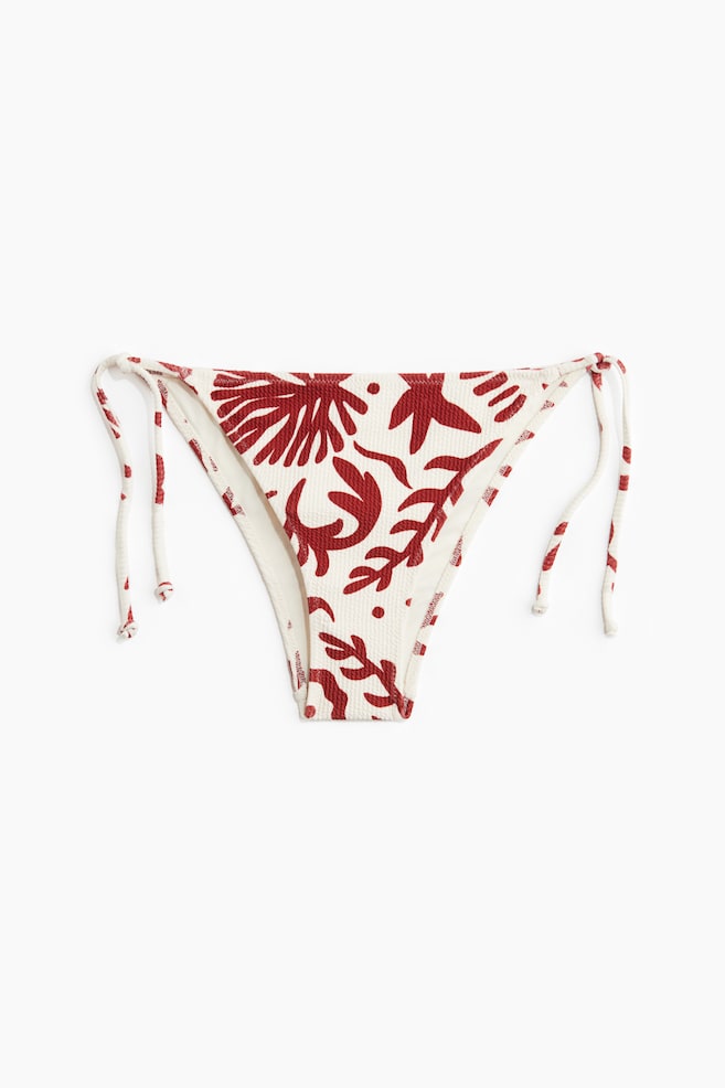 Braga de bikini con lazada - Blanco/Estampado rojo oscuro/Blanco/Palmeras/Verde empolvado claro/Verde oscuro/Blanco/Negro/Albaricoque/Blanco/Verde lima - 1