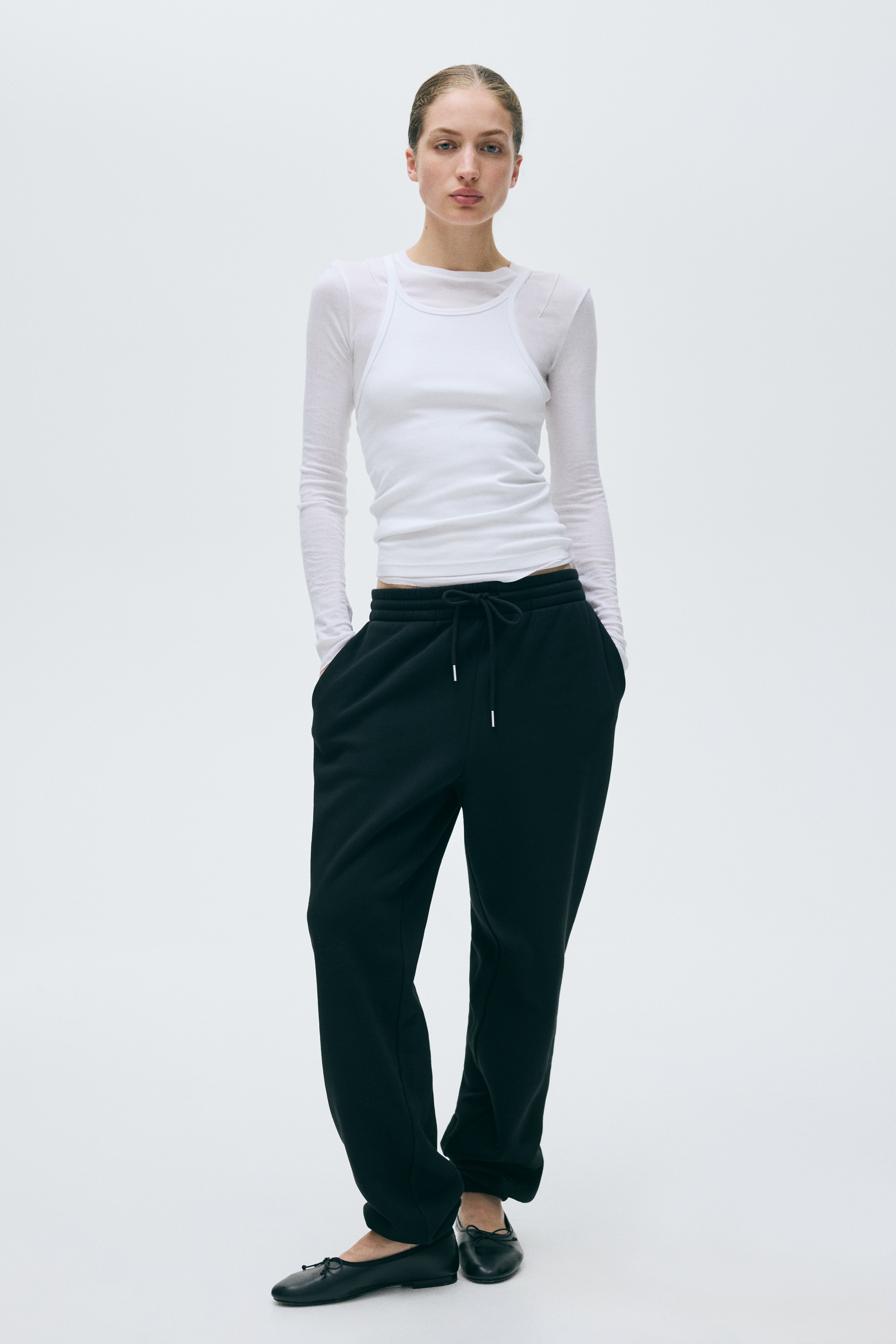 Pantalon en molleton de coton mélangéModèle
