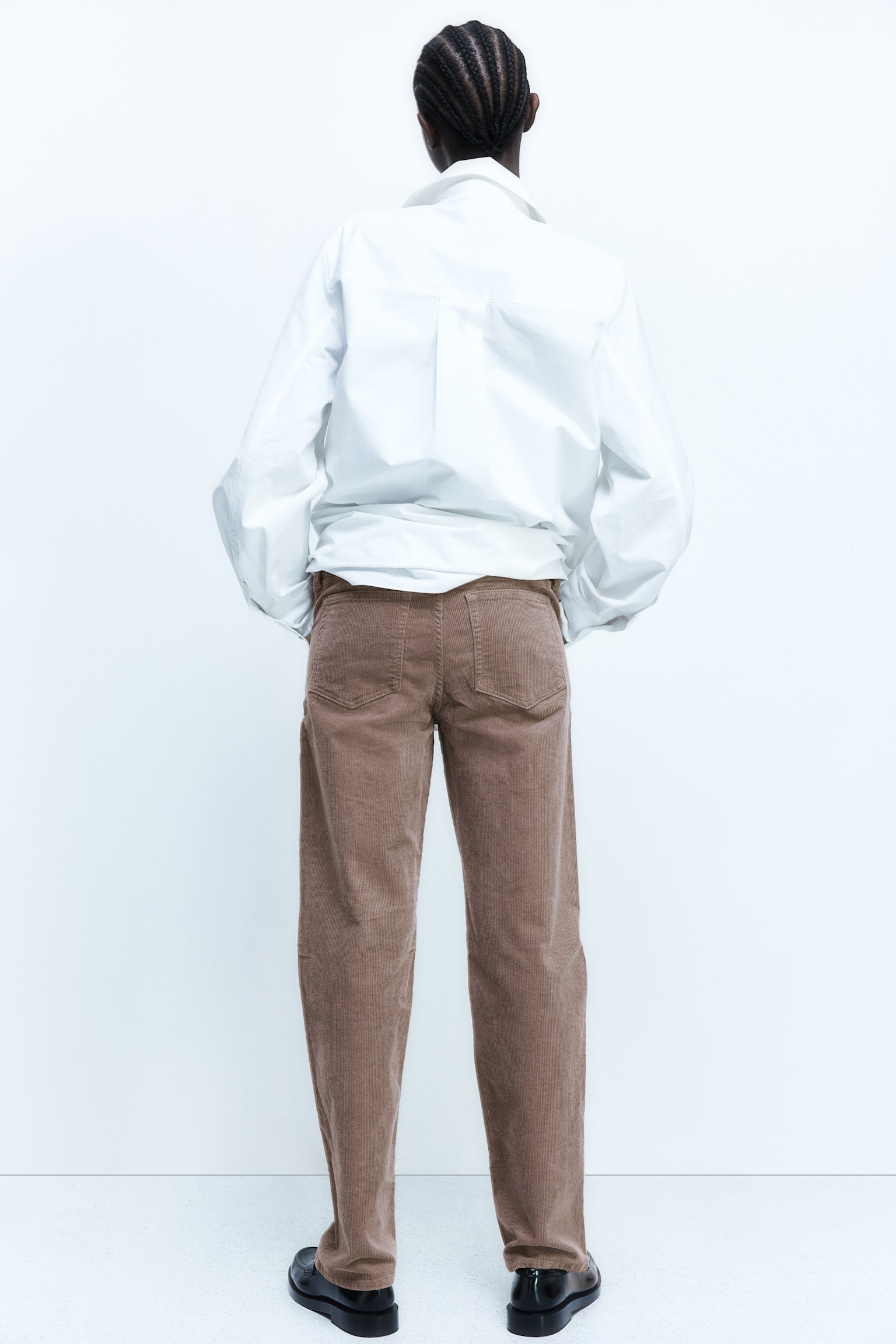 MAMA Corduroy trousers - Dark beige/Black - 4