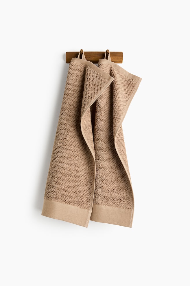 2-pack Cotton Terry Guest Towels - Brown/Dusty blue/Taupe/Taupe/Light dusty blue/Light beige/Sage green/White/Orange/Dark brown/Black/Sage green/Dark green/Light beige/Dark green/Dark brown/Black - 1