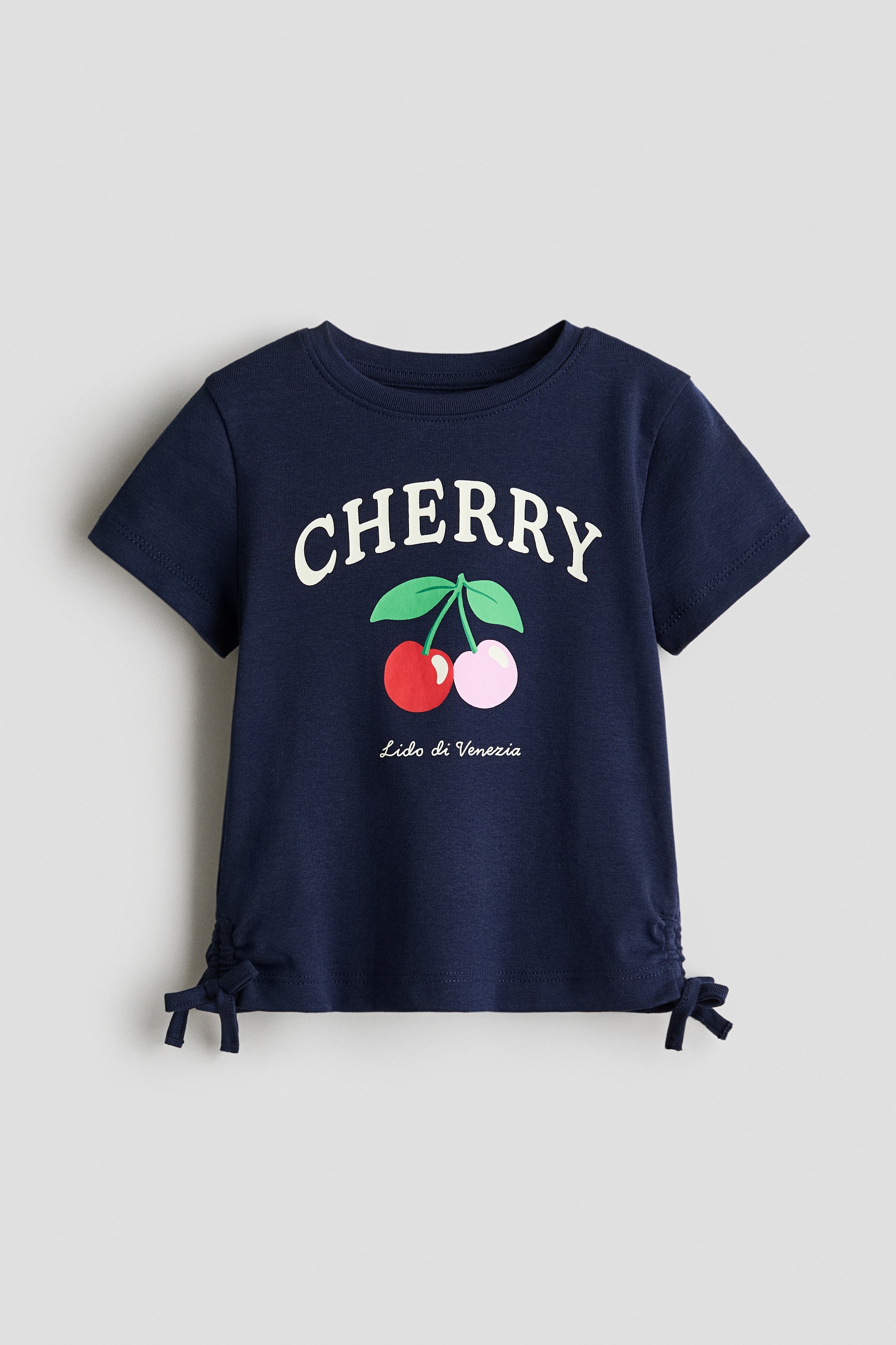 Navy blue/Cherry Printed Top for kids | H&M US