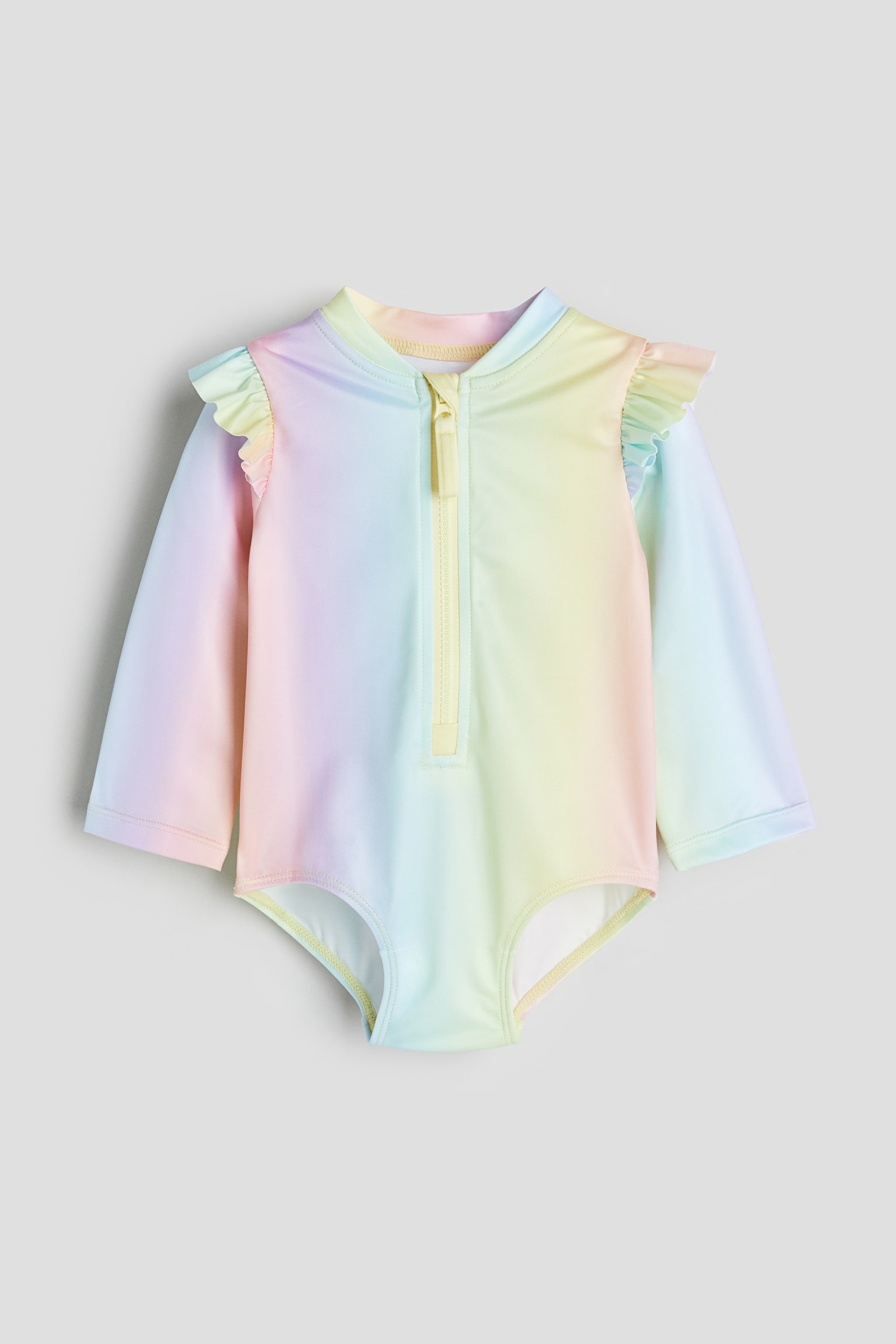 Long Sleeve Swimsuit - Light yellow/Gradient/Dusty pink/Lemons - 1